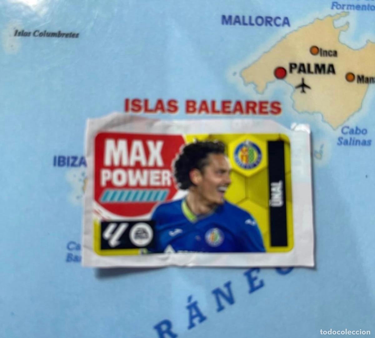Cromos de f&uacute;tbol: Cromo chicle max power Unal del Getafe, liga este 23-24 2023-2024