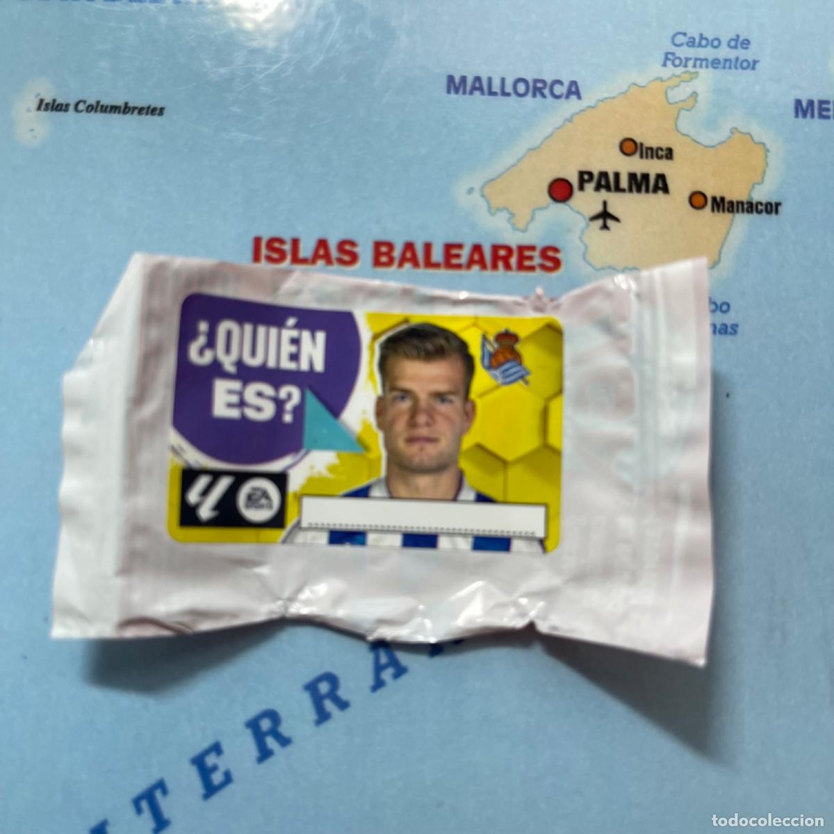 Cromos de f&uacute;tbol: Cromo chicle quien es Sorloth de la Real Sociedad , liga este 23-24 2023-2024