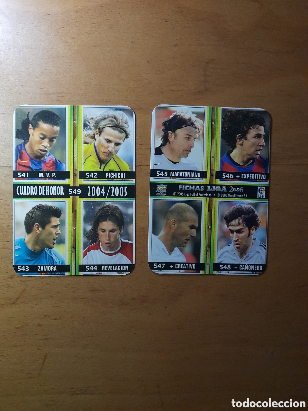 Cromos de f&uacute;tbol: N&deg;549 Cuadro De Honor Mundicromo Liga 2005/2006