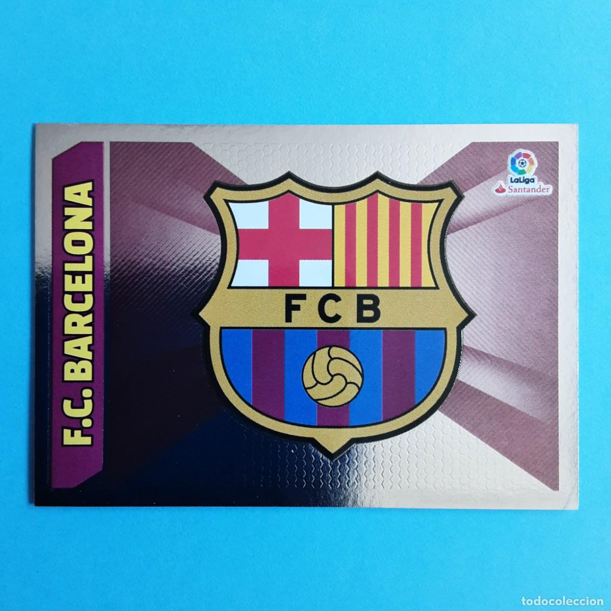 Cromos de f&uacute;tbol: CROMO LIGA 2017 2018 17 18 COLECCIONES ESTE PANINI N&ordm;7 ESCUDO-BARCELONA NUNCA PEGADO
