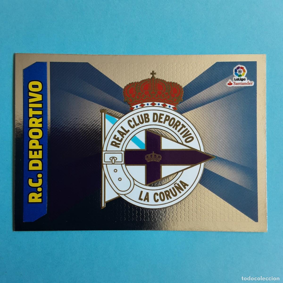 Cromos de F&uacute;tbol: CROMO LIGA 2017 2018 17 18 COLECCIONES ESTE PANINI N&ordm;13 ESCUDO-DEPORTIVO CORU&Ntilde;A NUNCA PEGADO