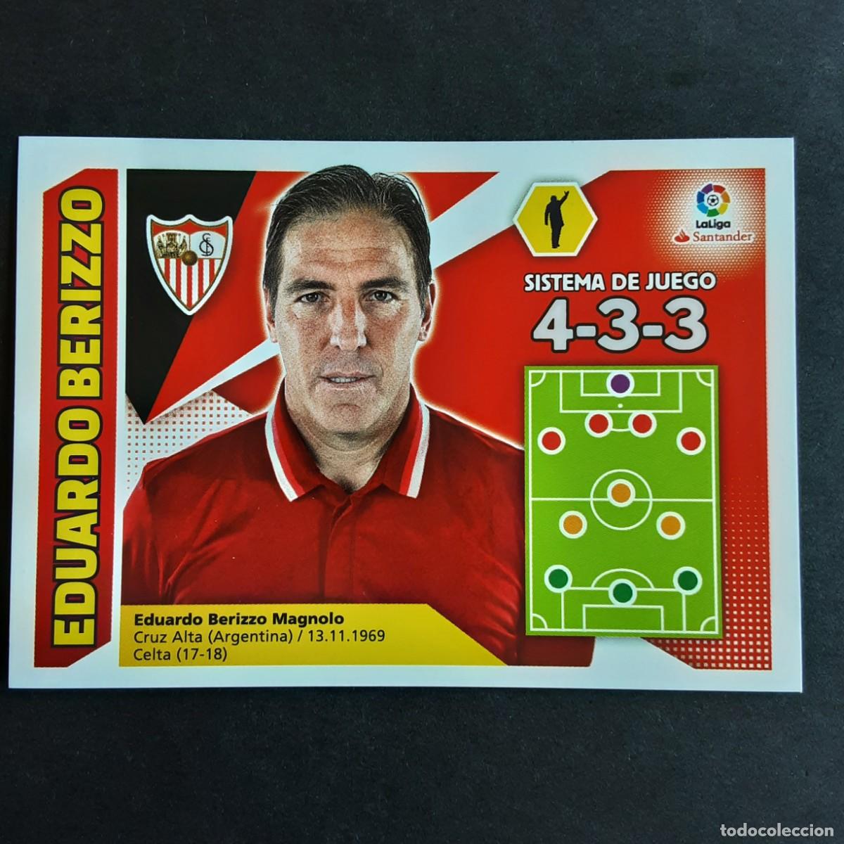 Cromos de F&uacute;tbol: CROMO LIGA 2017 2018 17 18 COLECCIONES ESTE PANINI N&ordm;36 ENTRENADOR BERIZZO-SEVILLA NUNCA PEGADO