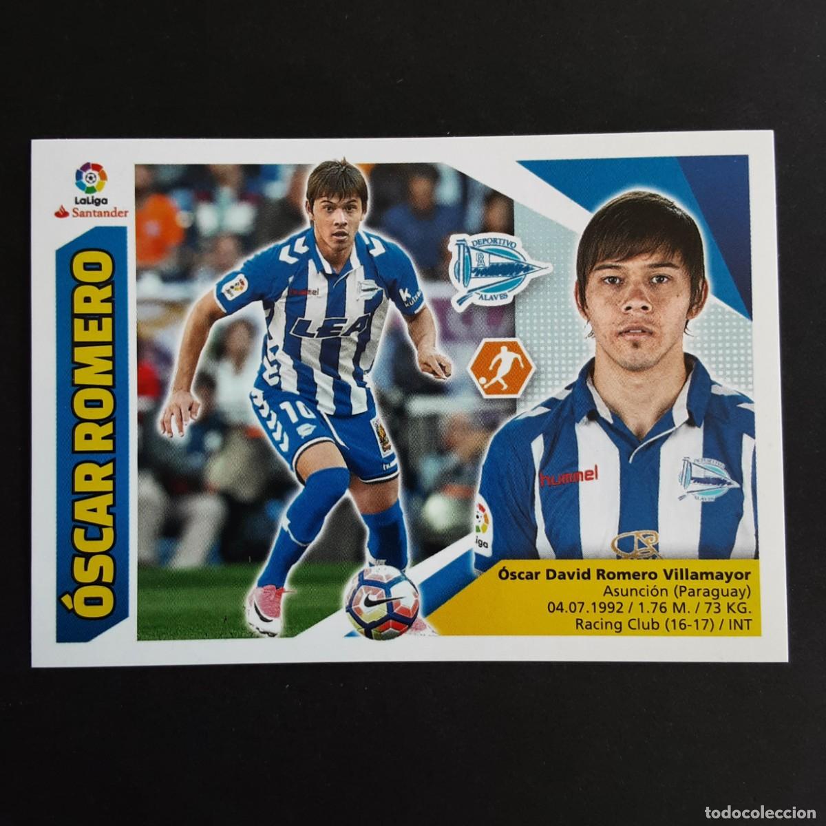 Cromos de Futebol: CROMO LIGA 2017 2018 17 18 COLECCIONES ESTE PANINI N&ordm;13 OSCAR ROMERO-ALAVES NUNCA PEGADO