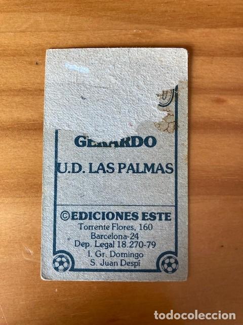 Cromos de f&uacute;tbol: GERARDO LAS PALMAS 79-80 ESTE RECUPERADO - Foto 2