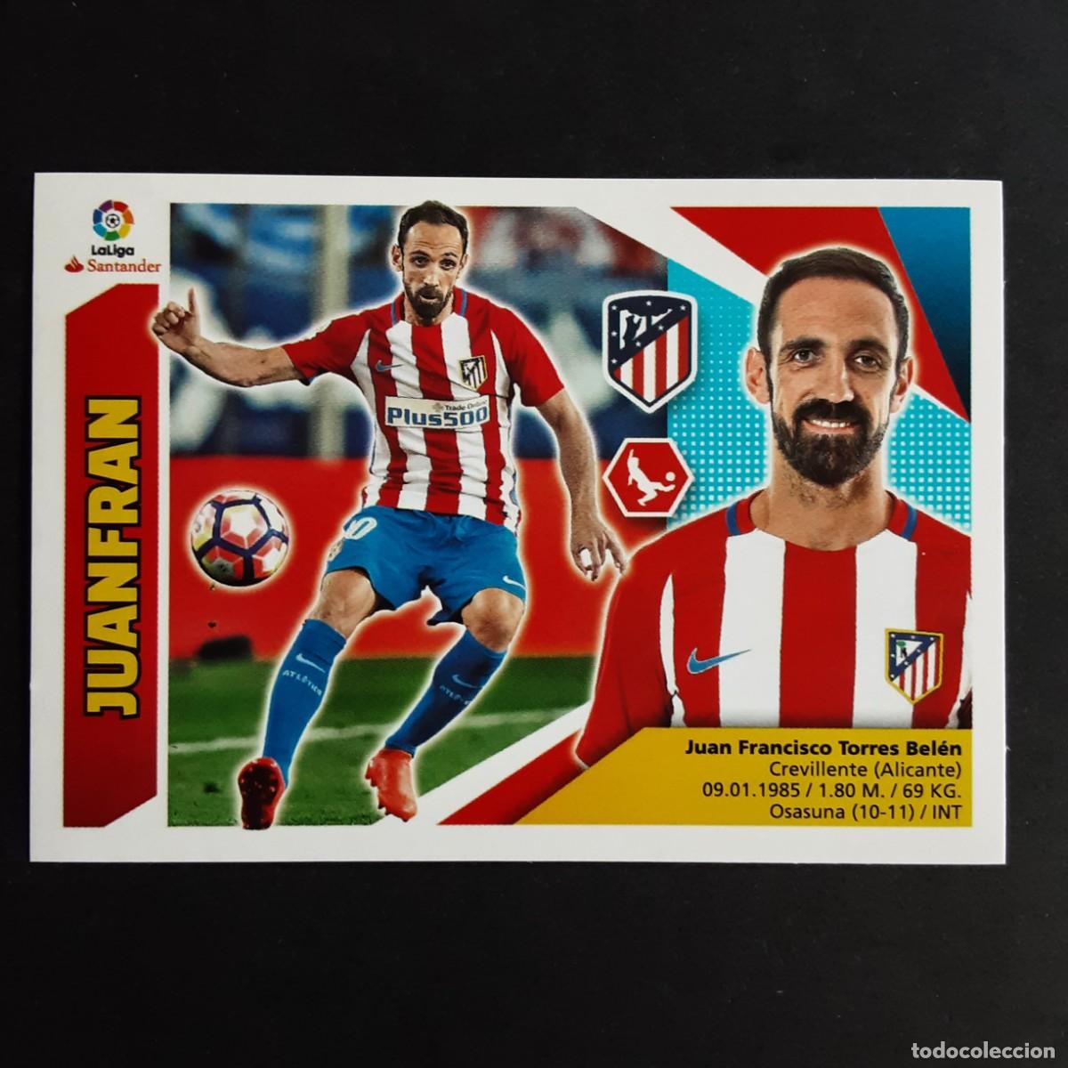 Cromos de Futebol: CROMO LIGA 2017 2018 17 18 COLECCIONES ESTE PANINI N&ordm;3 JUANFRAN-AT.MADRID NUNCA PEGADO