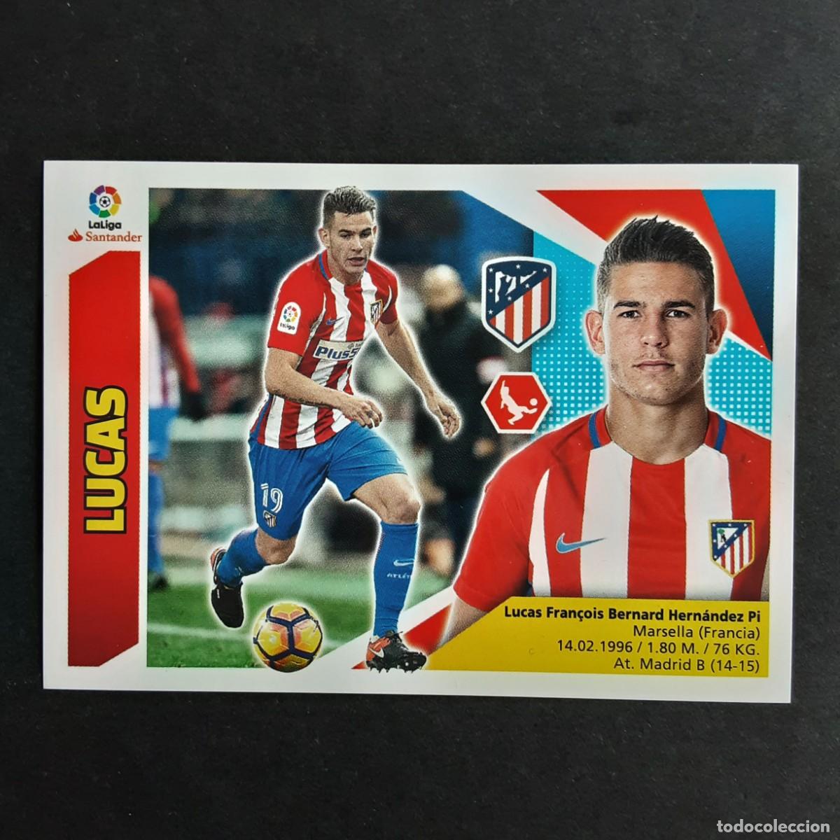 Cromos de F&uacute;tbol: CROMO LIGA 2017 2018 17 18 COLECCIONES ESTE PANINI N&ordm;7B LUCAS-AT.MADRID NUNCA PEGADO