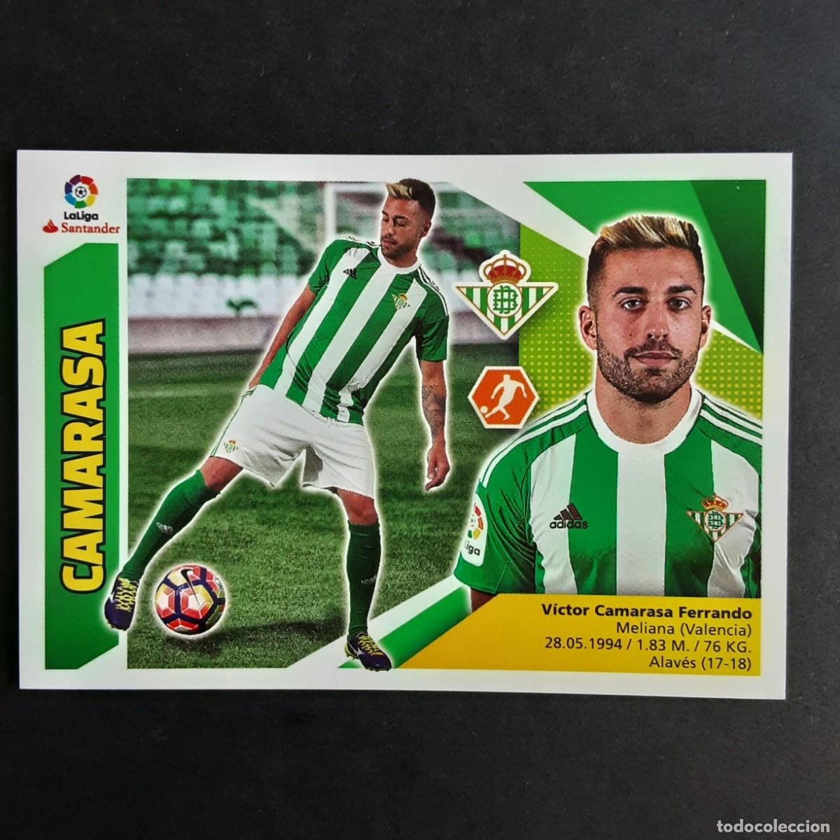 Figurine di Calcio: CROMO LIGA 2017 2018 17 18 COLECCIONES ESTE PANINI N&ordm;8 CAMARASA-BETIS NUNCA PEGADO
