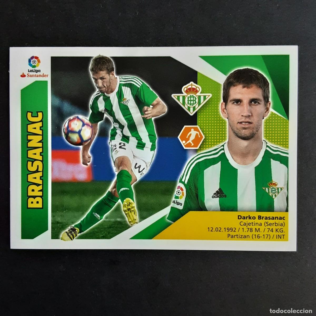 Figurine di Calcio: CROMO LIGA 2017 2018 17 18 COLECCIONES ESTE PANINI N&ordm;10 BRASANAC-BETIS NUNCA PEGADO