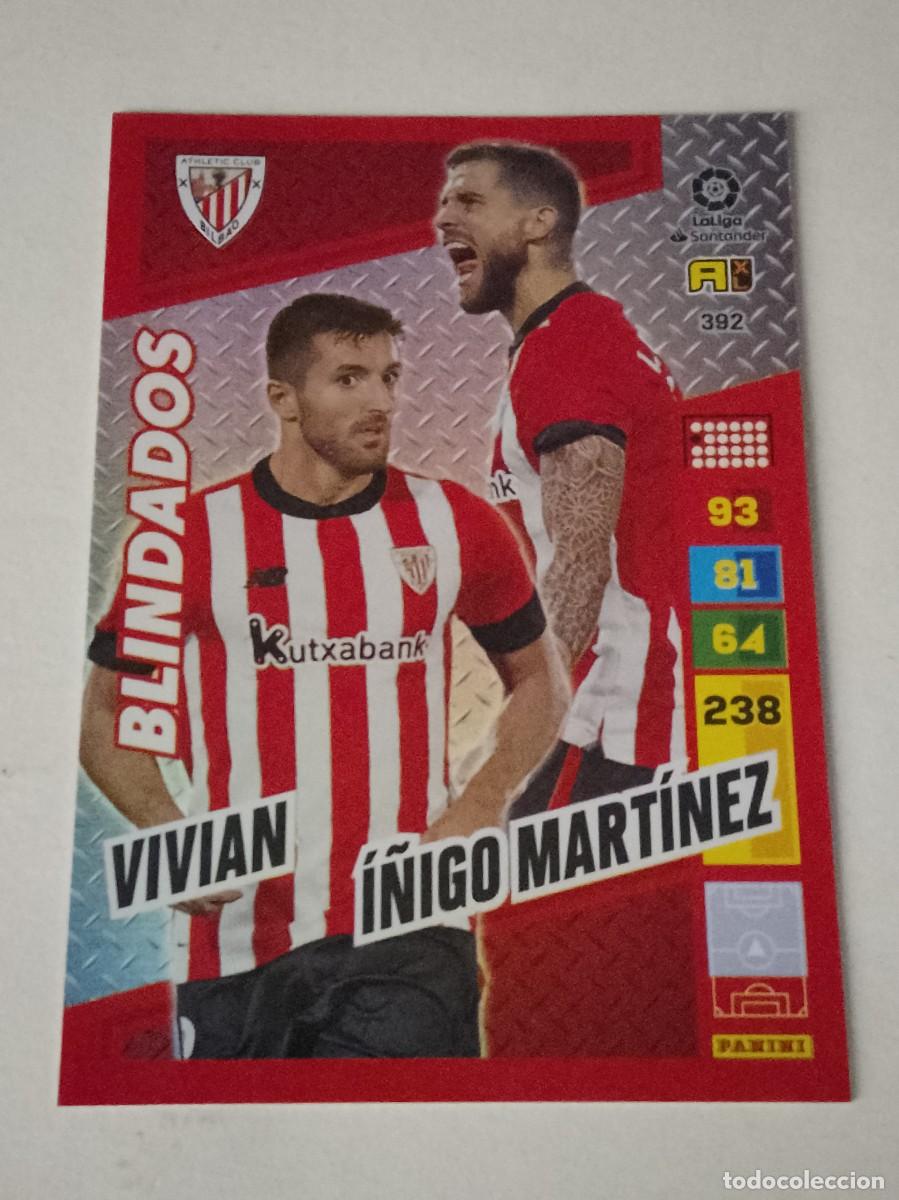 Cromos de F&uacute;tbol: 392 VIVIAN e &Iacute;&Ntilde;IGO MART&Iacute;NEZ BLINDADOS ATHLETIC CLUB DE BILBAO 2022 2023 ADRENALYN XL 22 23 PANINI