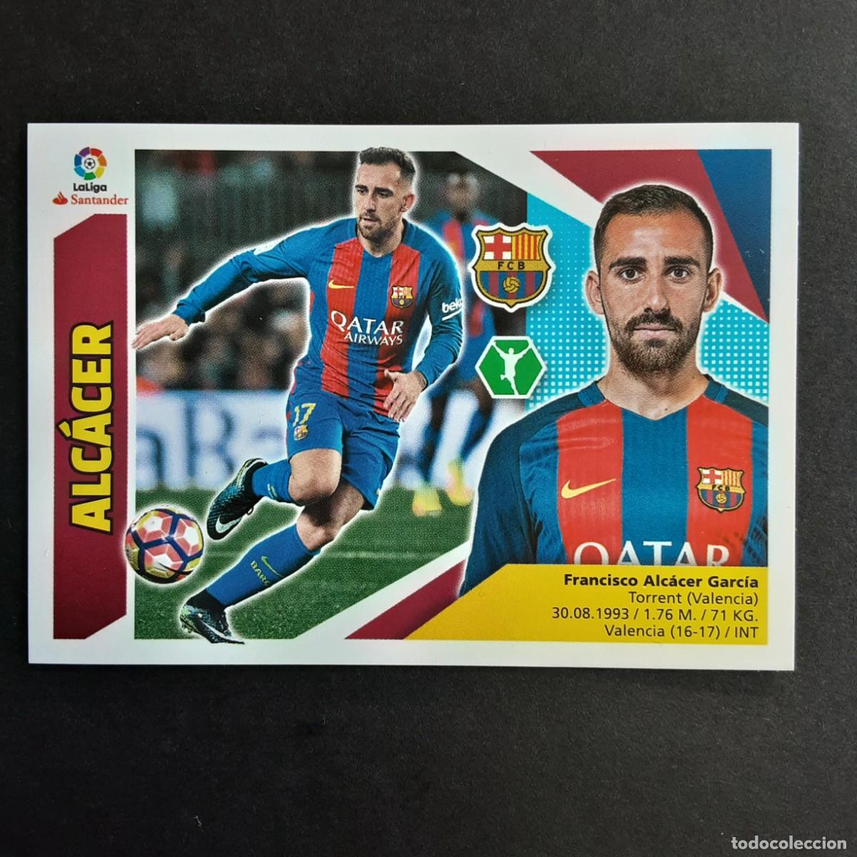 Cromos de F&uacute;tbol: CROMO LIGA 2017 2018 17 18 COLECCIONES ESTE PANINI N&ordm;14 ALCACER CORREGIDO-BARCELONA NUNCA PEGADO