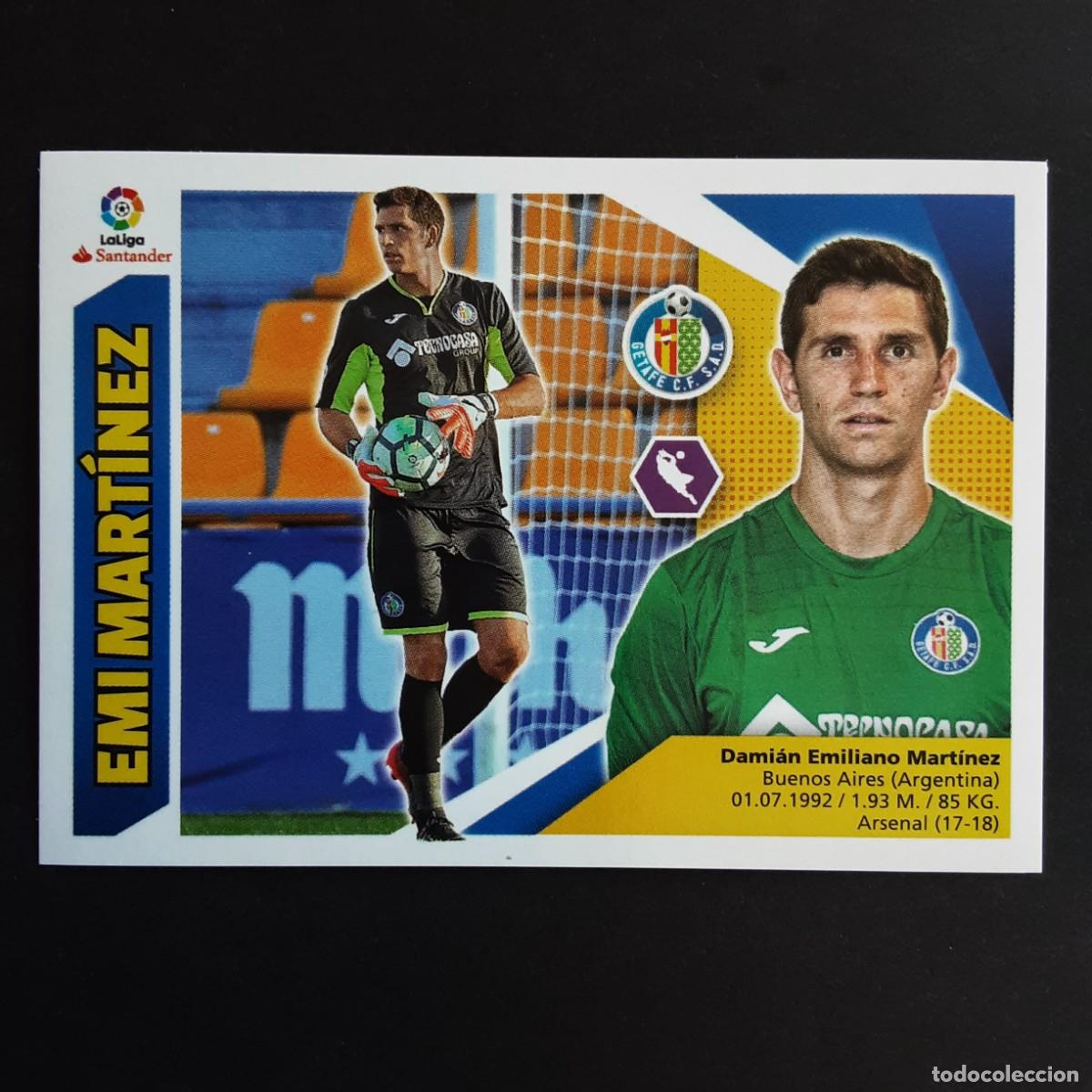 Cromos de F&uacute;tbol: CROMO LIGA 2017 2018 17 18 COLECCIONES ESTE PANINI N&ordm;2 EMI MARTINEZ-GETAFE NUNCA PEGADO