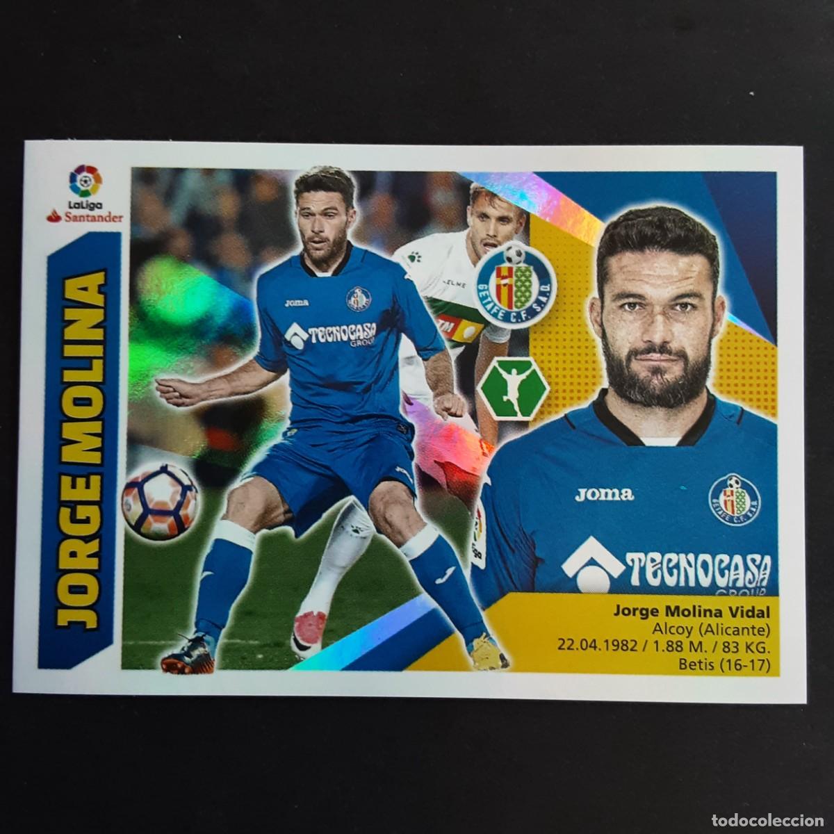 Cromos de F&uacute;tbol: CROMO LIGA 2017 2018 17 18 COLECCIONES ESTE PANINI N&ordm;16 JORGE MOLINA-GETAFE NUNCA PEGADO