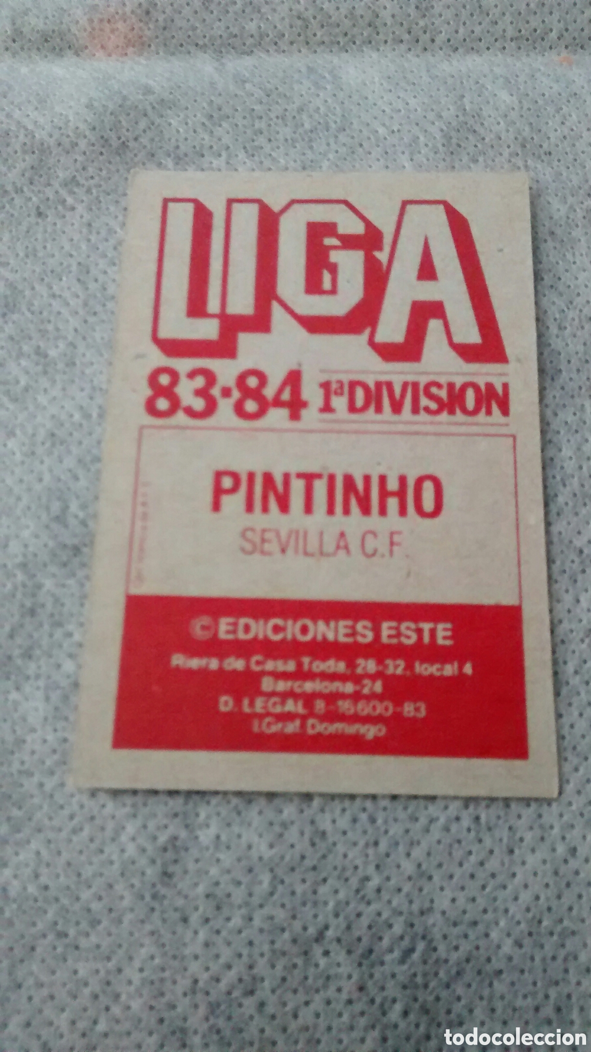 Cromos de f&uacute;tbol: PINTINHO ESTE 83 84 (A1) - Foto 2
