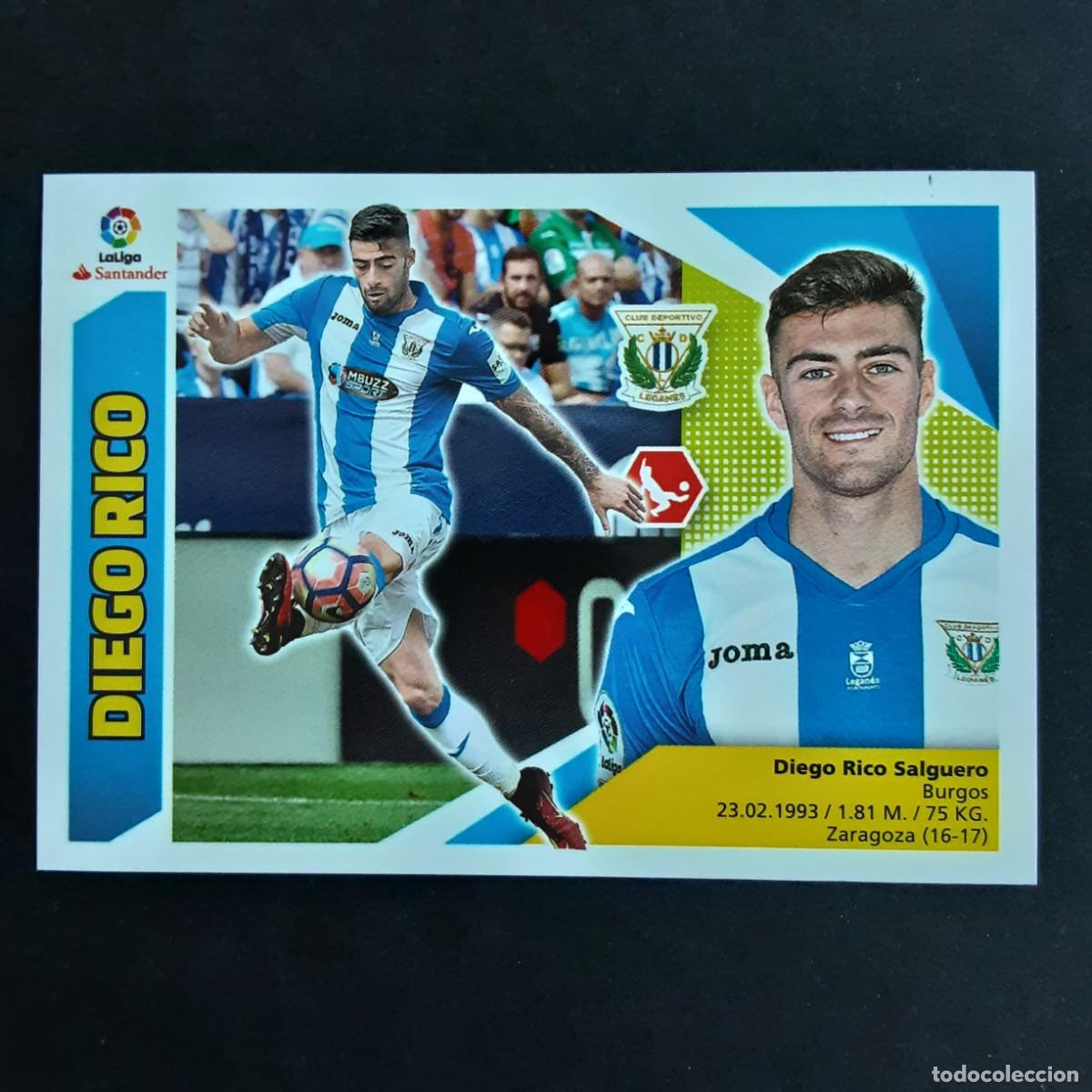 Cromos de F&uacute;tbol: CROMO LIGA 2017 2018 17 18 COLECCIONES ESTE PANINI N&ordm;4 DIEGO RICO-LEGANES NUNCA PEGADO