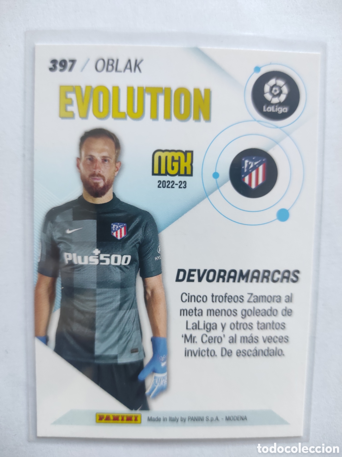 Cromos de f&uacute;tbol: Oblak Atletico De Madrid EVOLUTION Megacracks 22-23 # 397 - Foto 2