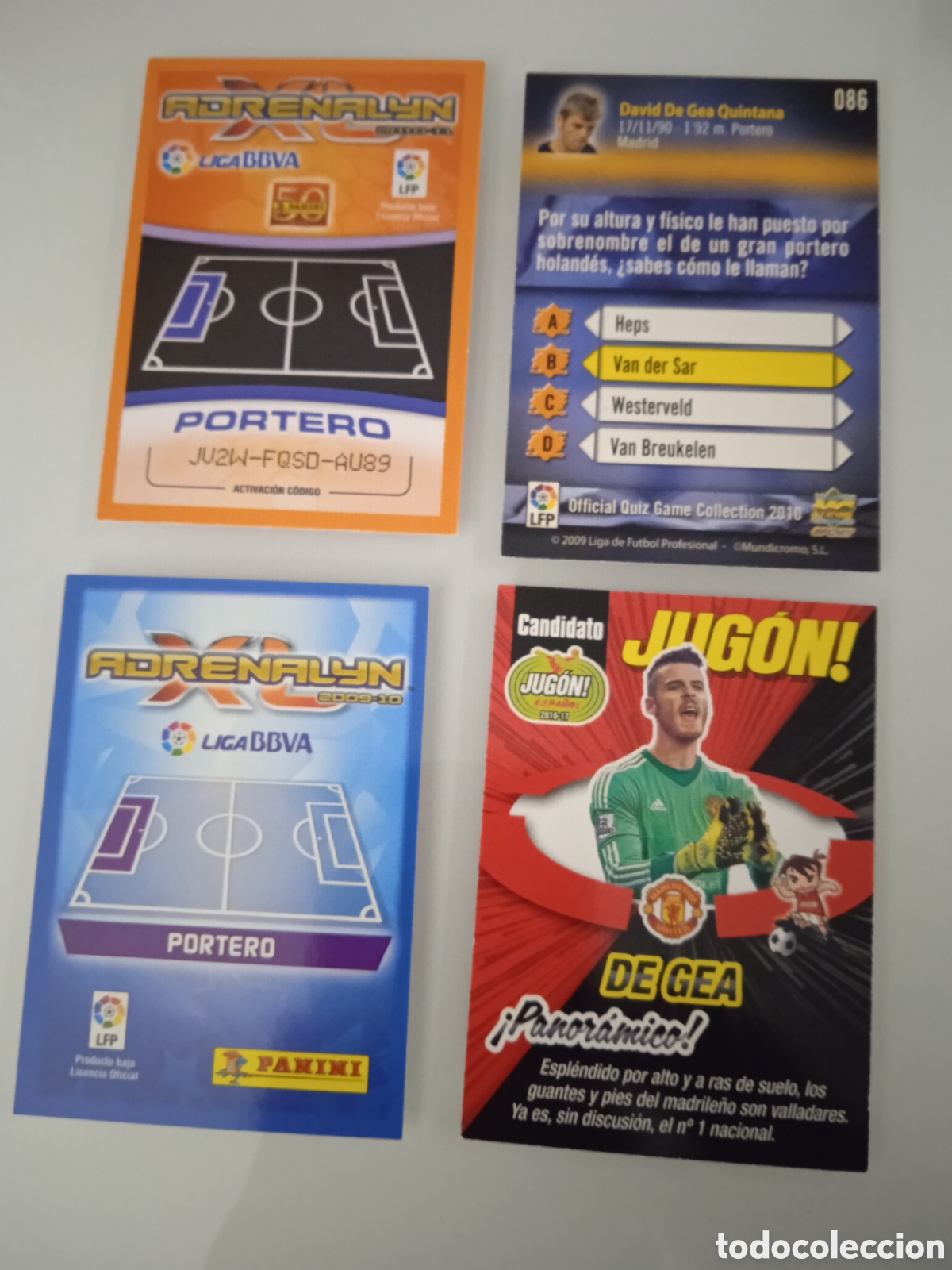 Cromos de f&uacute;tbol: Lote 4 cromos De Gea - Foto 2