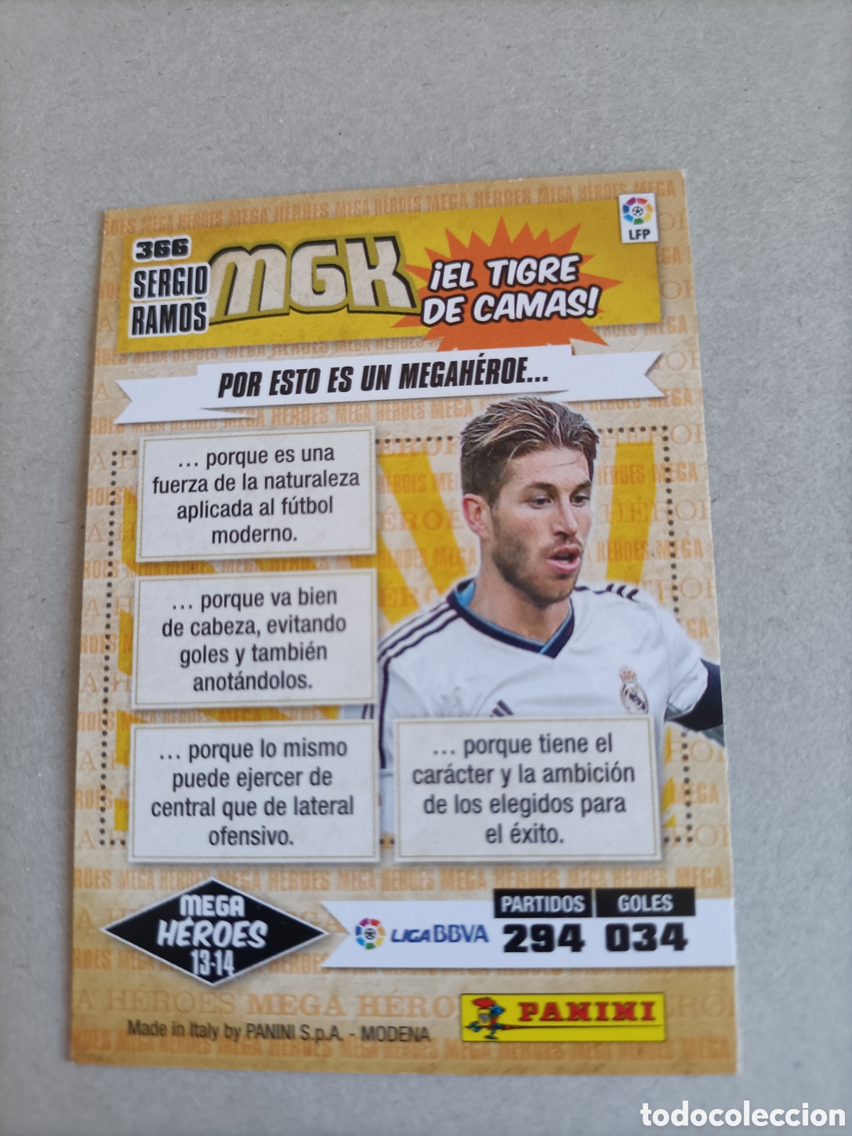 Cromos de f&uacute;tbol: Sergio Ramos 366 Megacracks 2013/14 - Foto 2