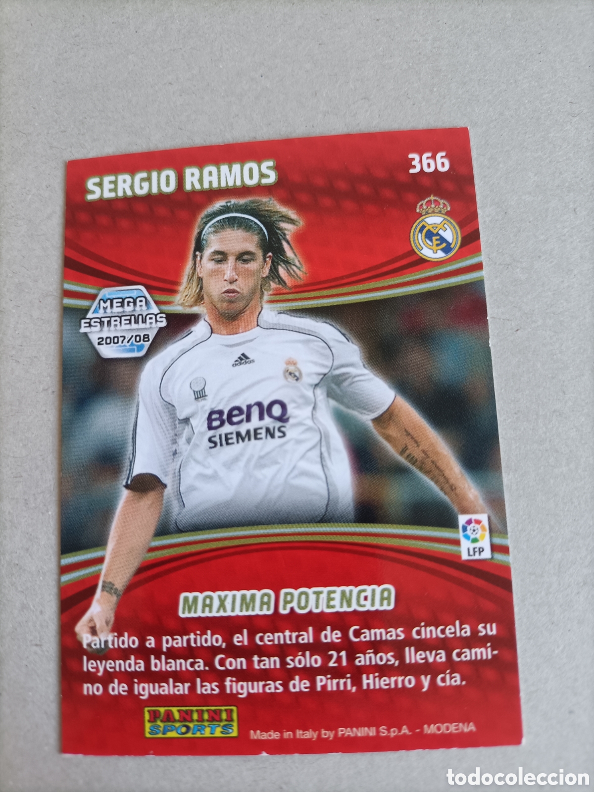 Cromos de f&uacute;tbol: Sergio Ramos 366 Megacracks 2007/08 - Foto 2