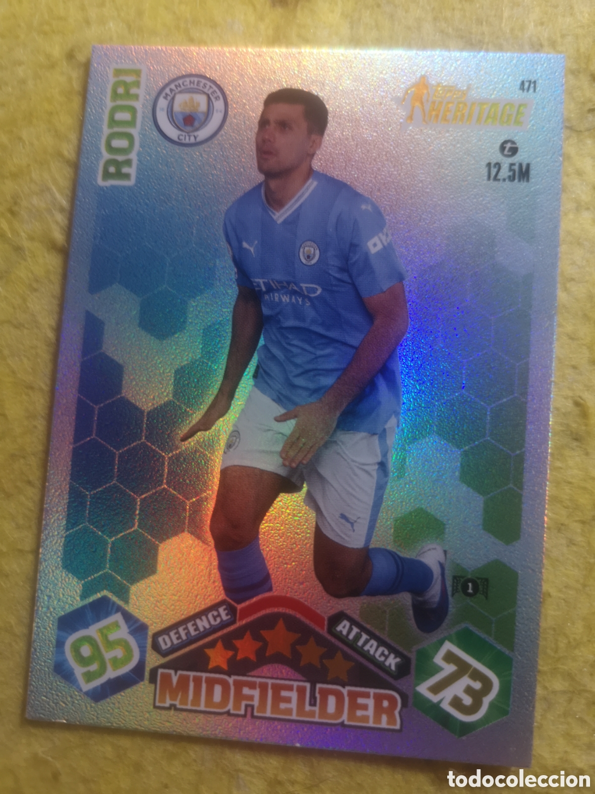 Football Stickers: TOPPS MATCH ATTAX 2023 24 TOPPS HERITAGE RODRI MANCHESTER CITY TOPPS 471