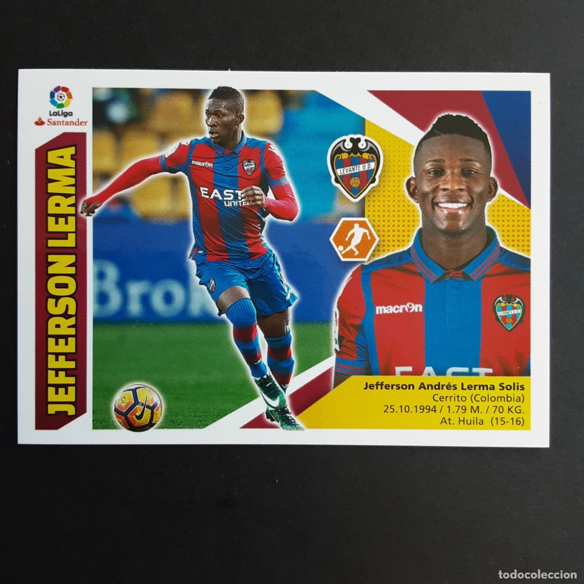 Cromos de F&uacute;tbol: CROMO LIGA 2017 2018 17 18 COLECCIONES ESTE PANINI N&ordm;8 JEFFERSON LERMA-LEVANTE NUNCA PEGADO