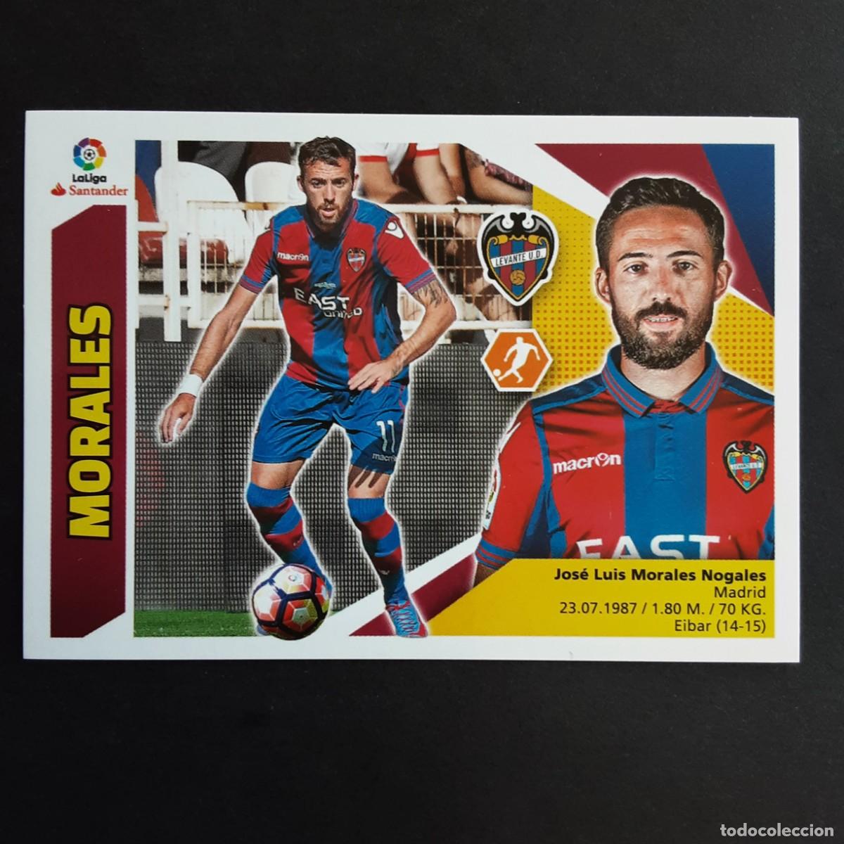 Cromos de f&uacute;tbol: CROMO LIGA 2017 2018 17 18 COLECCIONES ESTE PANINI N&ordm;11 MORALES-LEVANTE NUNCA PEGADO
