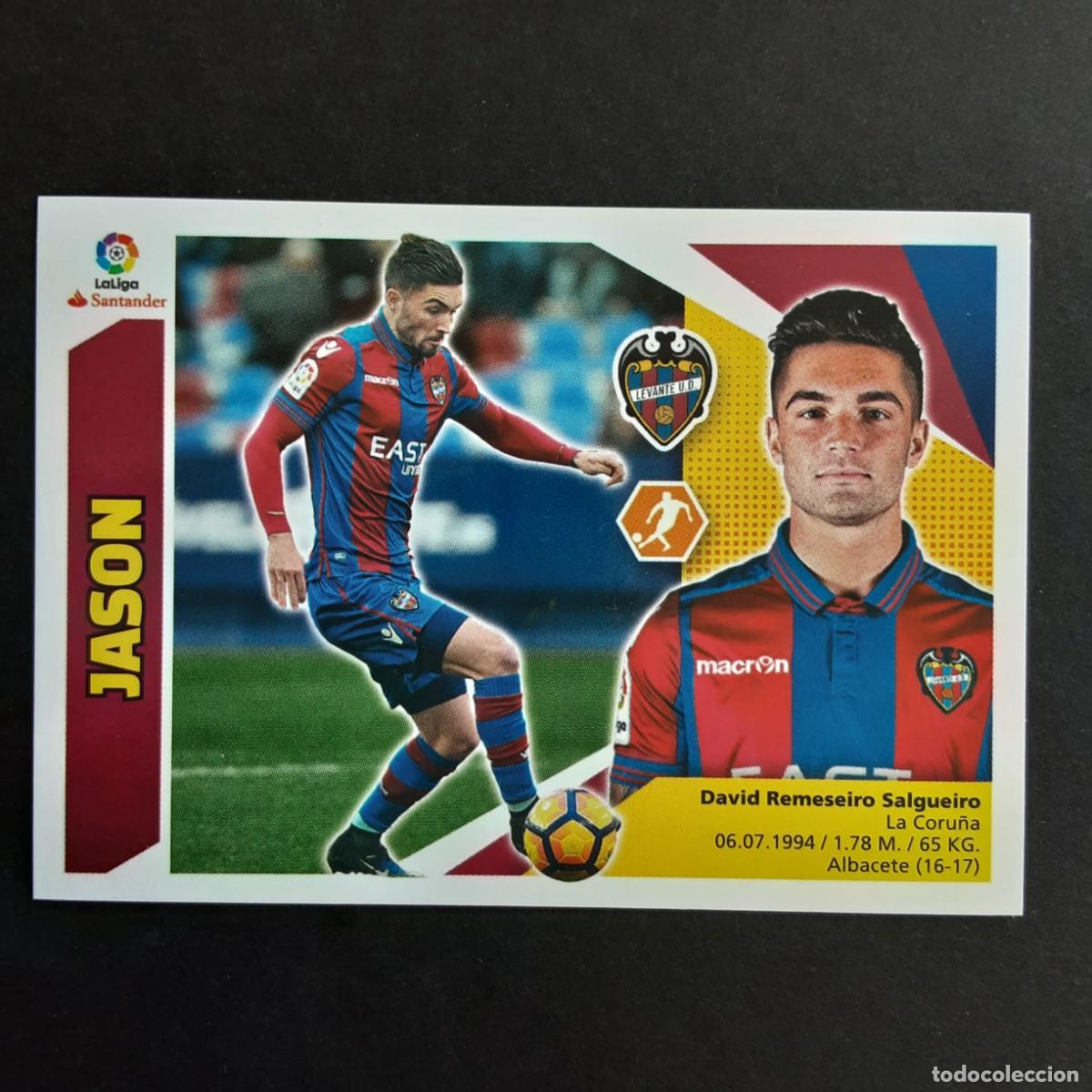 Cromos de f&uacute;tbol: CROMO LIGA 2017 2018 17 18 COLECCIONES ESTE PANINI N&ordm;14A JASON-LEVANTE NUNCA PEGADO