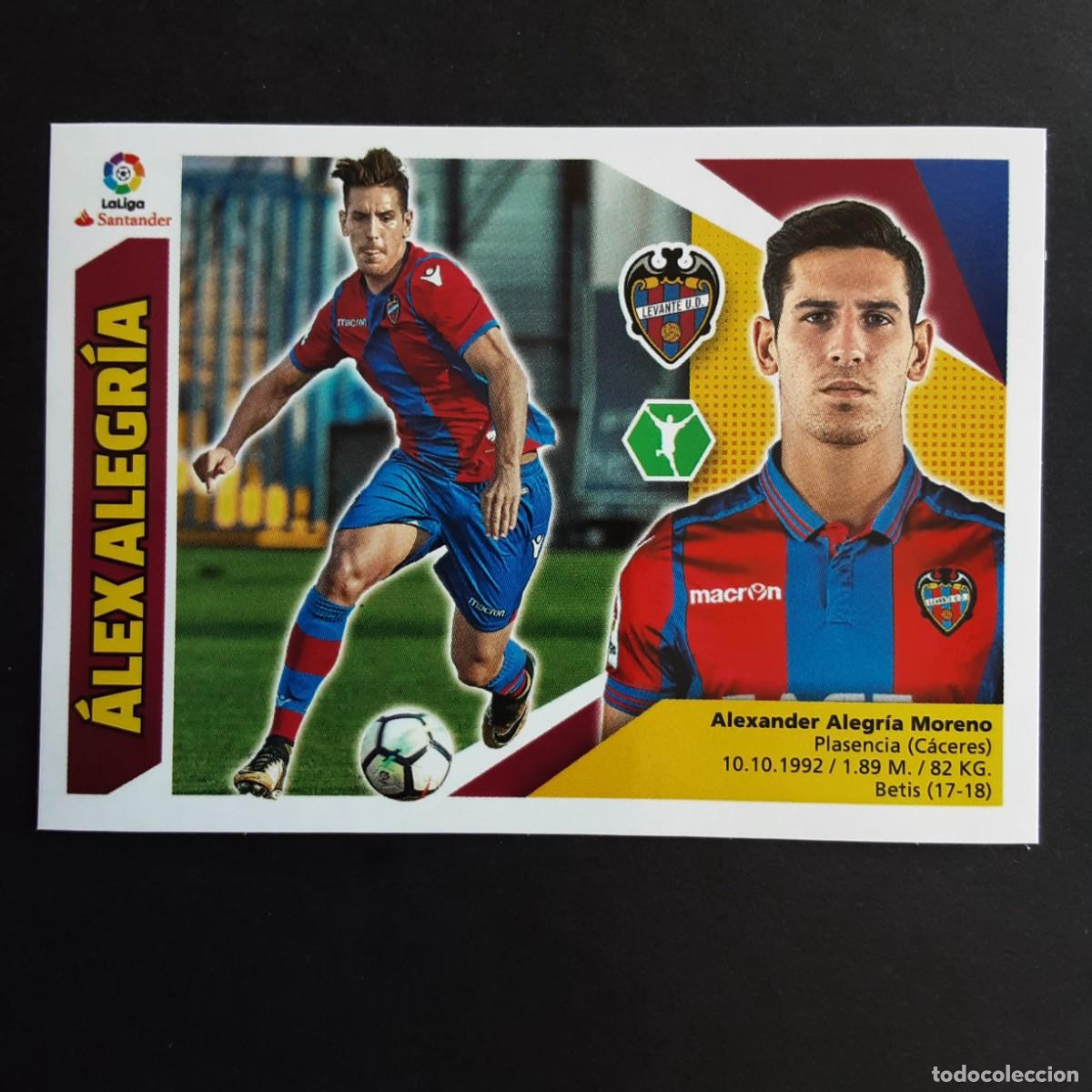 Cromos de f&uacute;tbol: CROMO LIGA 2017 2018 17 18 COLECCIONES ESTE PANINI N&ordm;16 ALEX ALEGRIA-LEVANTE NUNCA PEGADO