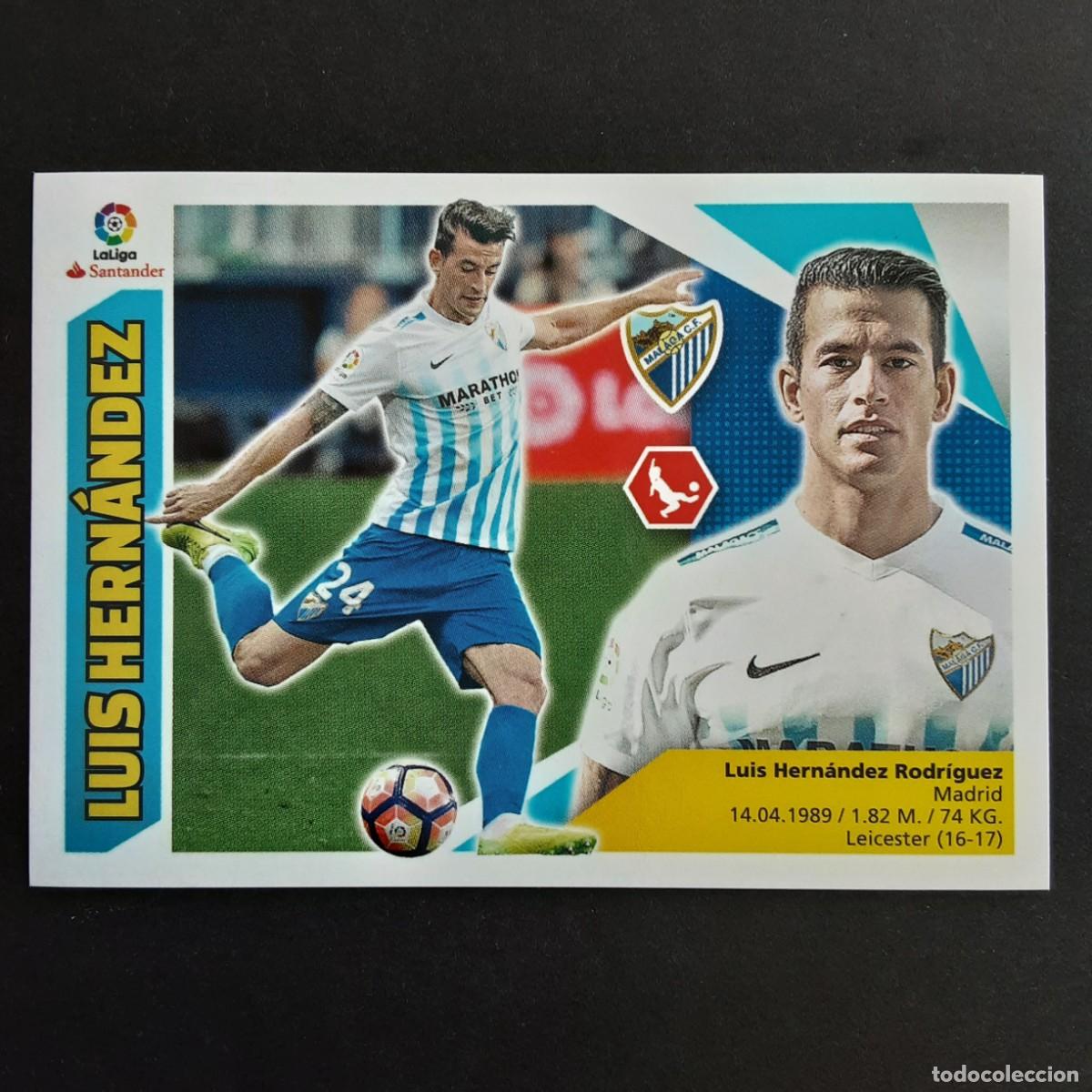 Cromos de F&uacute;tbol: CROMO LIGA 2017 2018 17 18 COLECCIONES ESTE PANINI N&ordm;5 LUIS HERNANDEZ-MALAGA NUNCA PEGADO