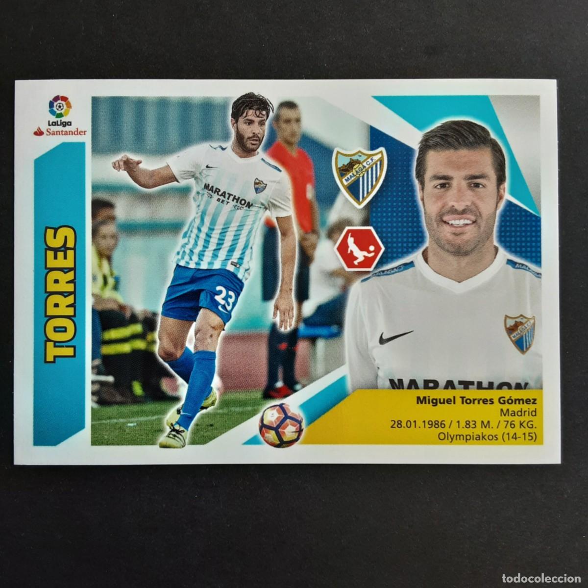 Cromos de F&uacute;tbol: CROMO LIGA 2017 2018 17 18 COLECCIONES ESTE PANINI N&ordm;6 TORRES-MALAGA NUNCA PEGADO