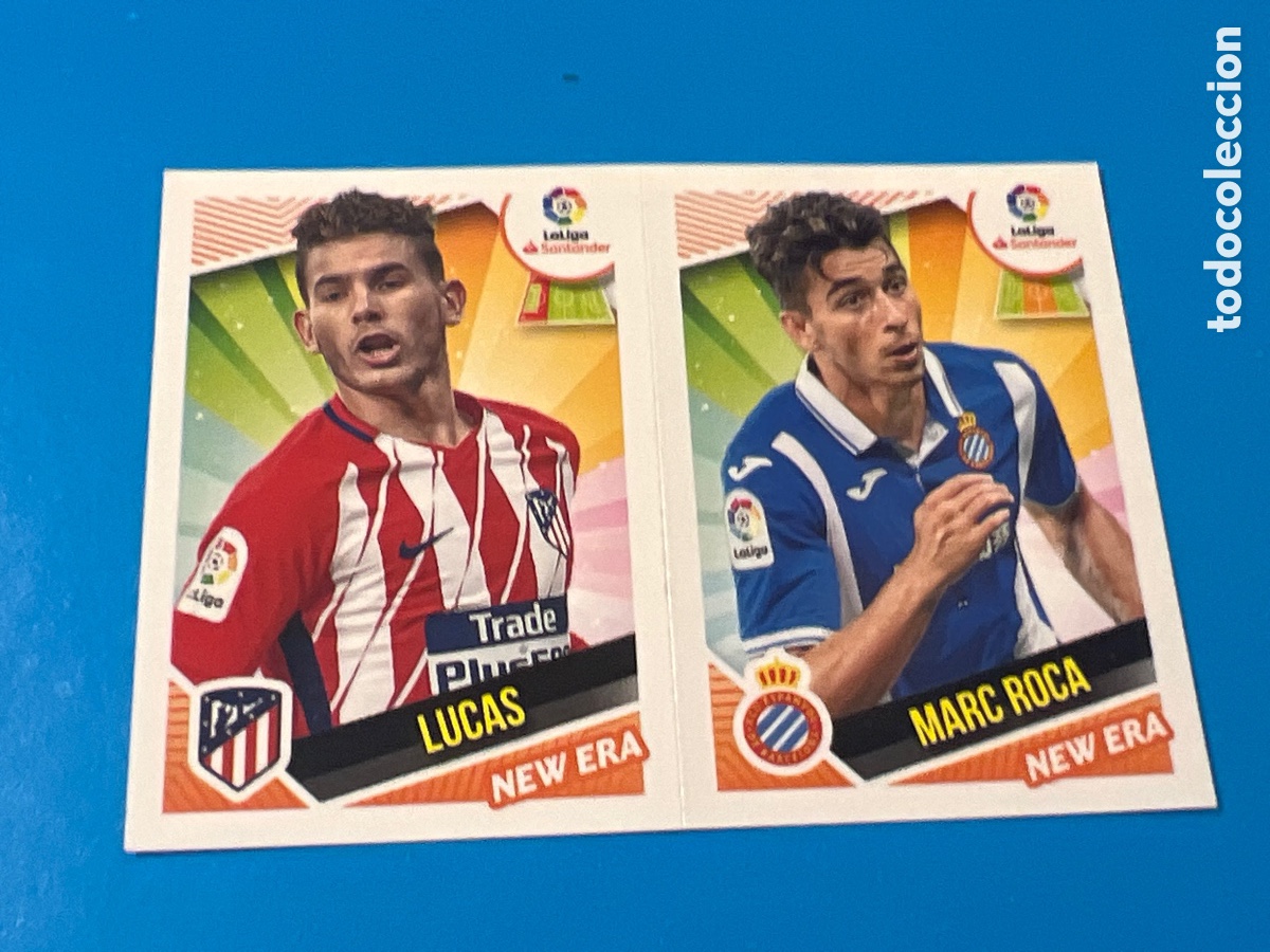 Fu&szlig;ball-Sticker: C3345. LUCAS MARC ROCA NEW ERA N&Uacute;MERO 9 LIGA ESTE 2018 2019