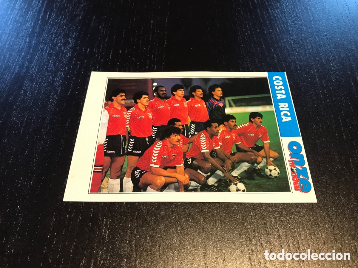 Cartes &agrave; collectionner de Football: Cromo Ficha Selecci&oacute;n Costa Rica Onze Mondial 1990