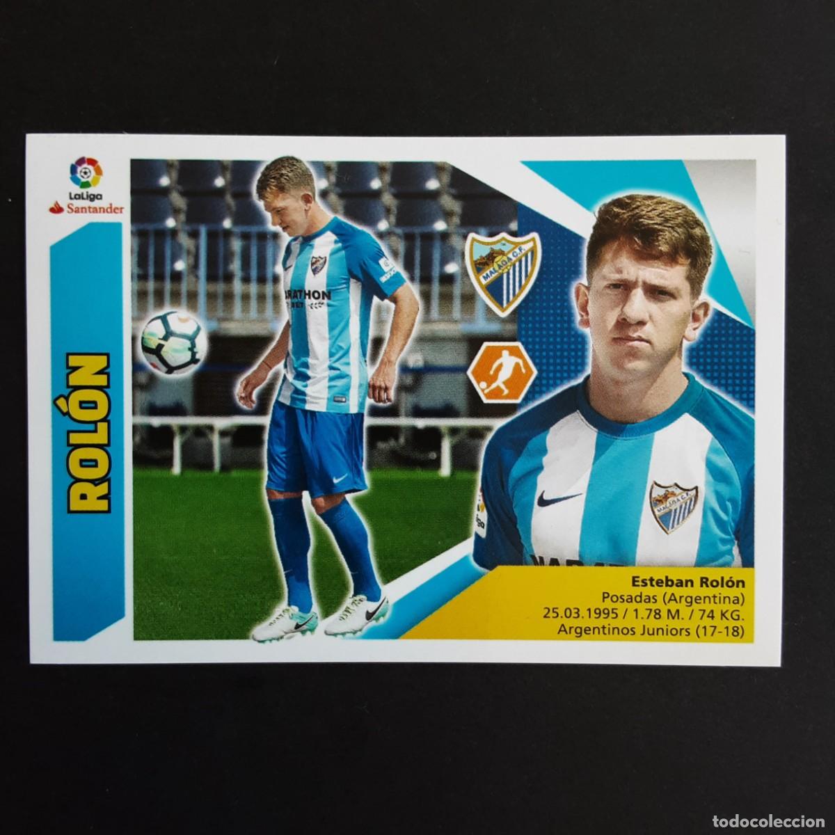 Cromos de f&uacute;tbol: CROMO LIGA 2017 2018 COLECCIONES ESTE PANINI FICHAJE N&ordm;46 ROLON-MALAGA NUNCA PEGADO