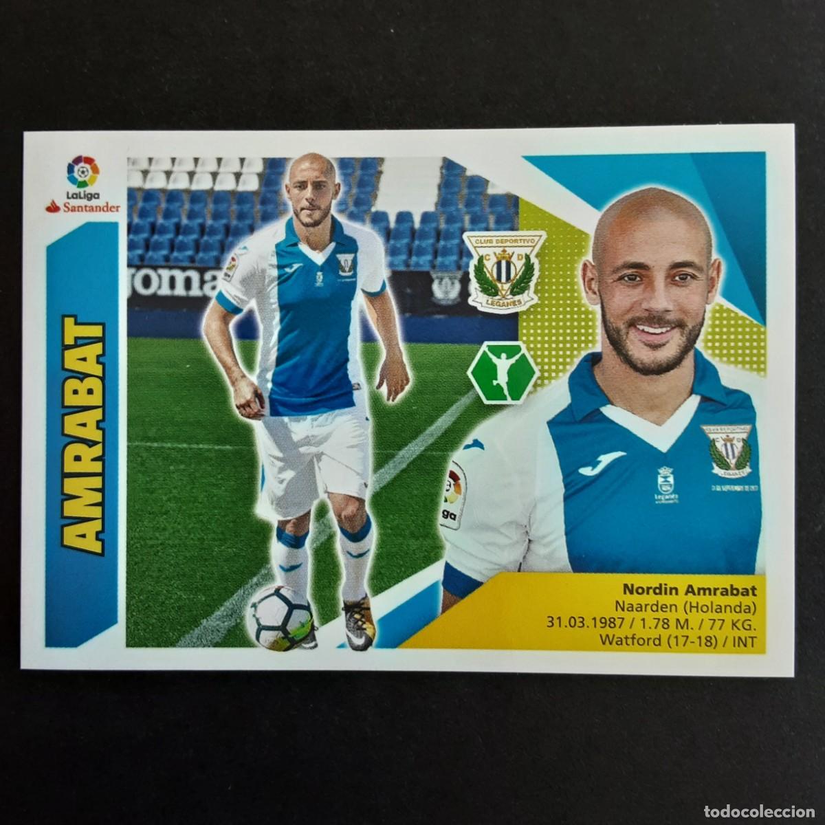 Figurine di Calcio: CROMO LIGA 2017 2018 COLECCIONES ESTE PANINI FICHAJE N&ordm;62 AMRABAT-LEGANES NUNCA PEGADO