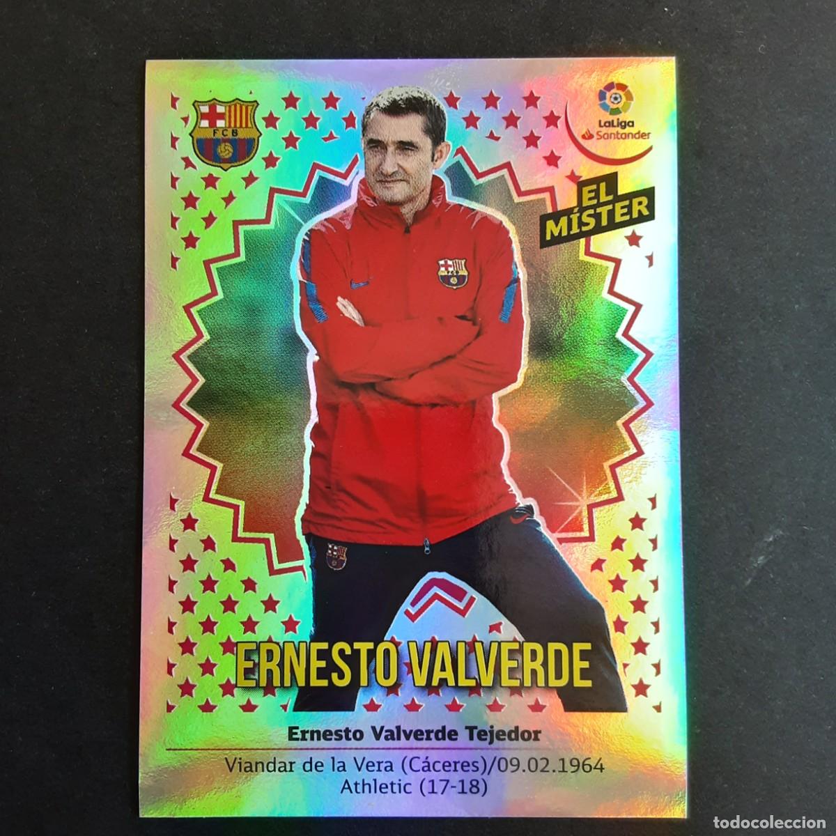 Cromos de F&uacute;tbol: CROMO LIGA 2018 2019 18 19 COLECCIONES ESTE PANINI N&ordm;8 ENTRENADOR VALVERDE-BARCELONA NUNCA PEGADO