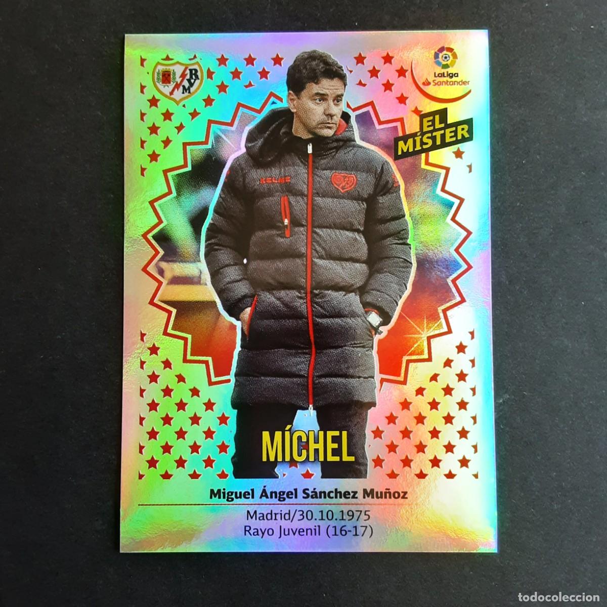 Cromos de f&uacute;tbol: CROMO LIGA 2018 2019 18 19 COLECCIONES ESTE PANINI N&ordm;30 ENTRENADOR MICHEL-R.VALLECANO NUNCA PEGADO