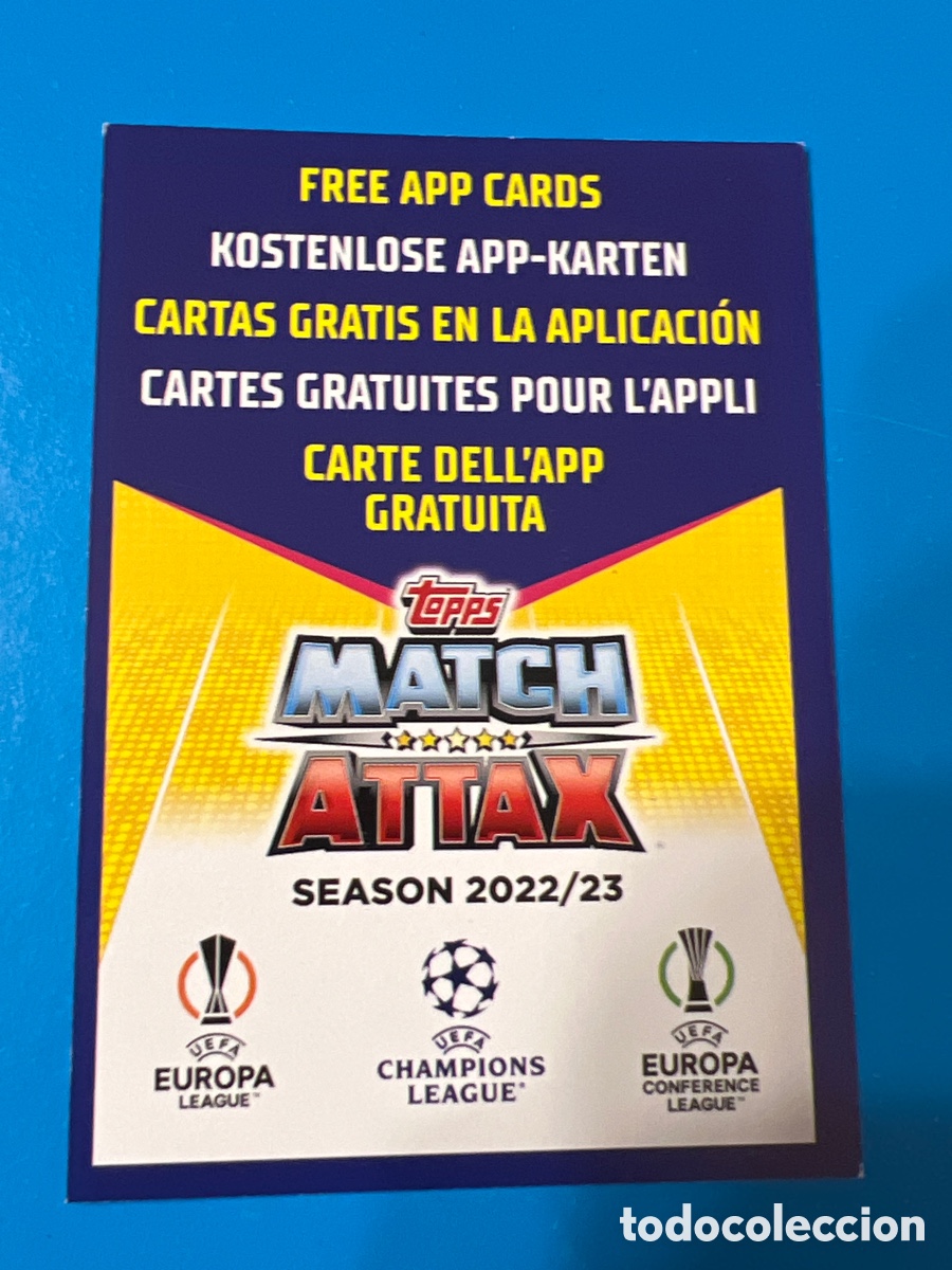 Fu&szlig;ball-Sticker: C3852. Match Attax 22 23 2022 2023 Free App Cards C&oacute;digo Card Code Topps