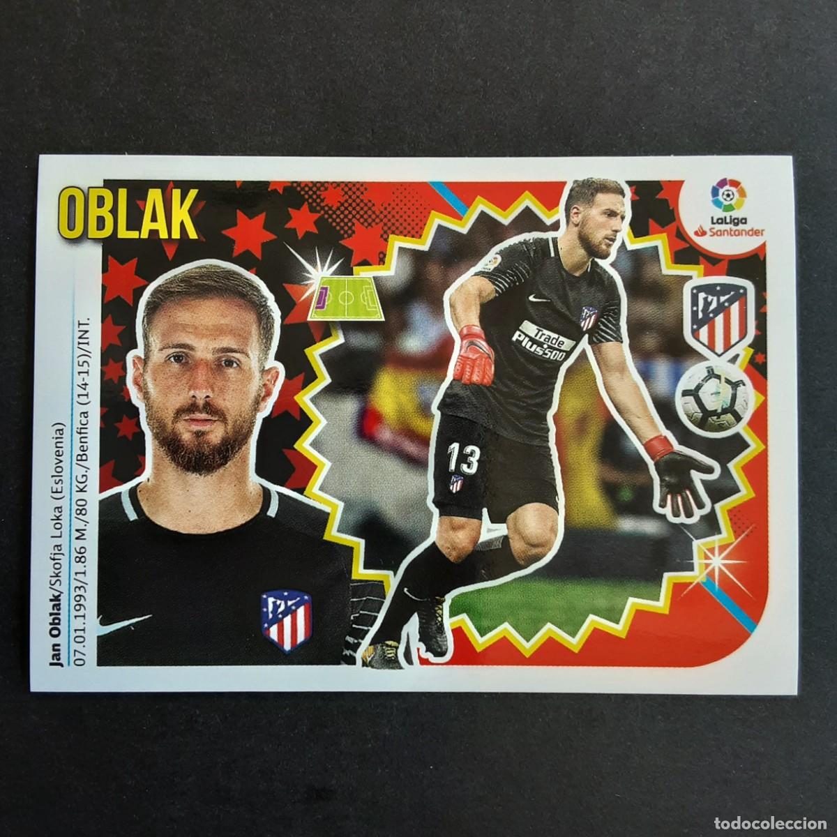 Cromos de f&uacute;tbol: CROMO LIGA 2018 2019 18 19 COLECCIONES ESTE PANINI N&ordm;1 OBLAK-AT.MADRID NUNCA PEGADO