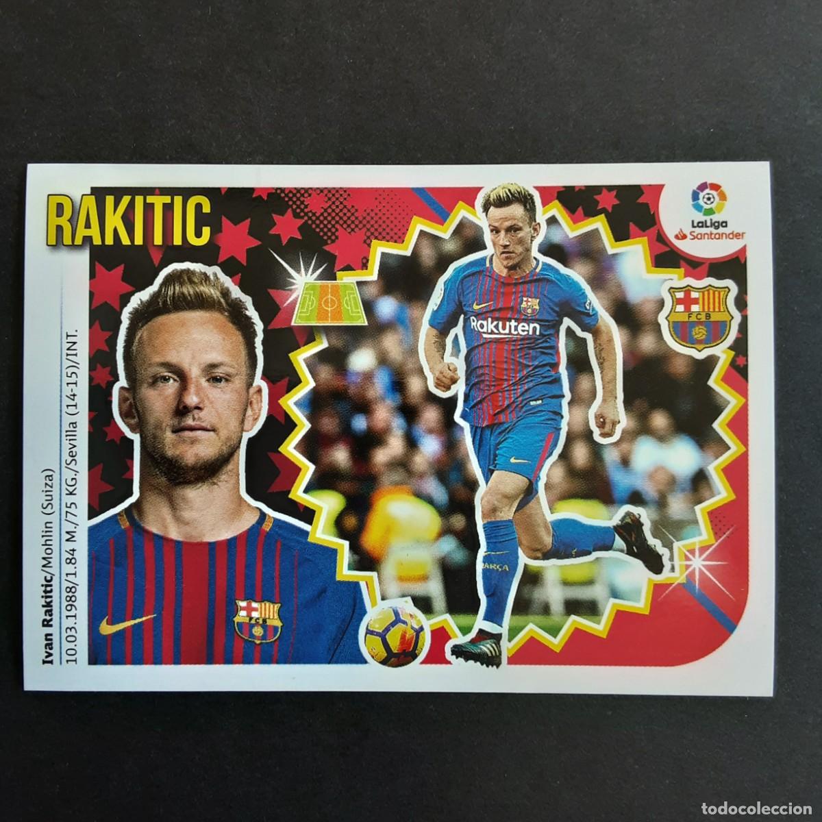 Fu&szlig;ball-Sticker: CROMO LIGA 2018 2019 18 19 COLECCIONES ESTE PANINI N&ordm;9 RAKITIC-BARCELONA NUNCA PEGADO