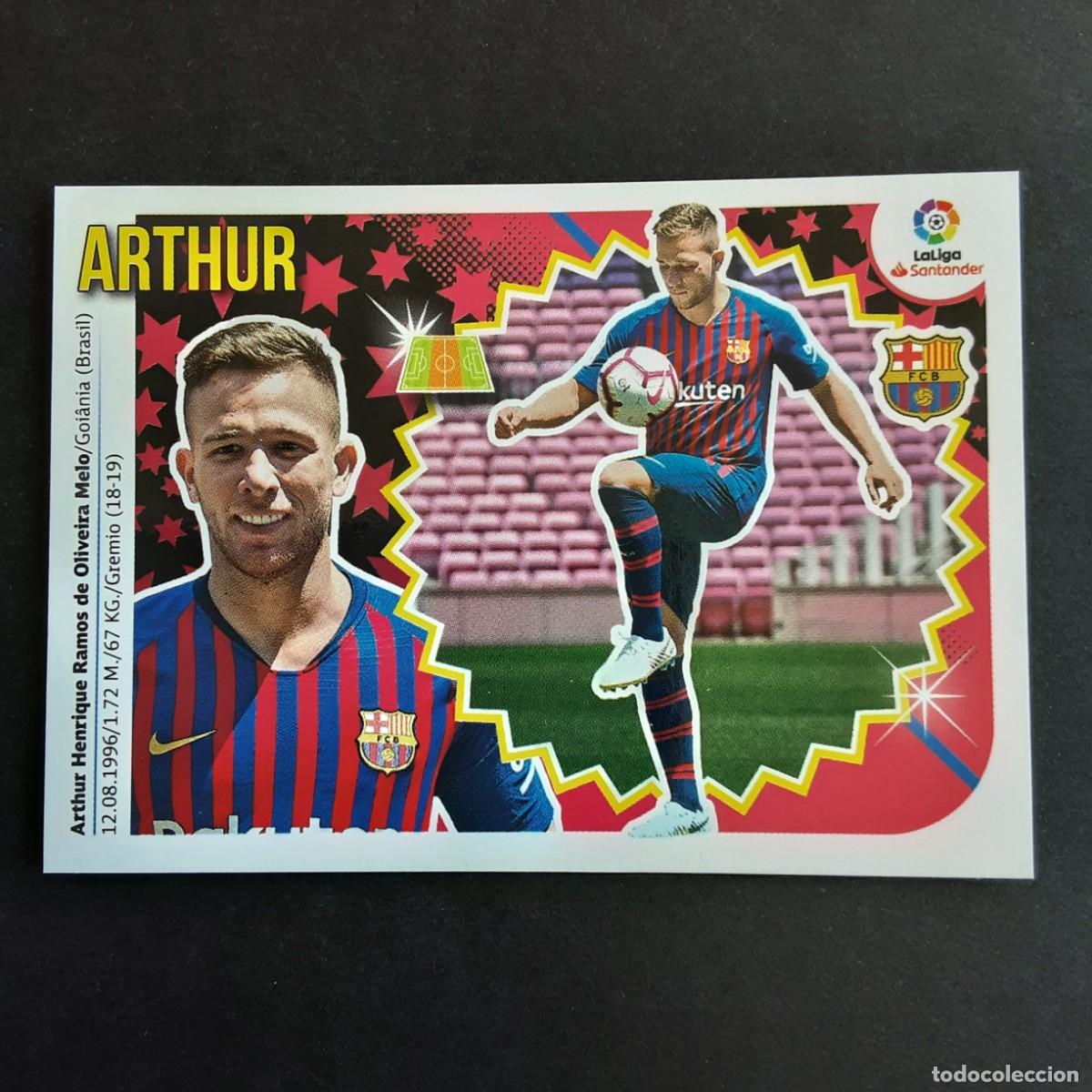 Fu&szlig;ball-Sticker: CROMO LIGA 2018 2019 18 19 COLECCIONES ESTE PANINI N&ordm;12 ARTHUR-BARCELONA NUNCA PEGADO
