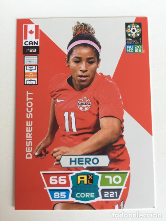 Cromos de F&uacute;tbol: 33-. Desiree Scott Canad&aacute; ADRENALYN FIFA WOMEN'S WORLD CUP AU NZ 2023