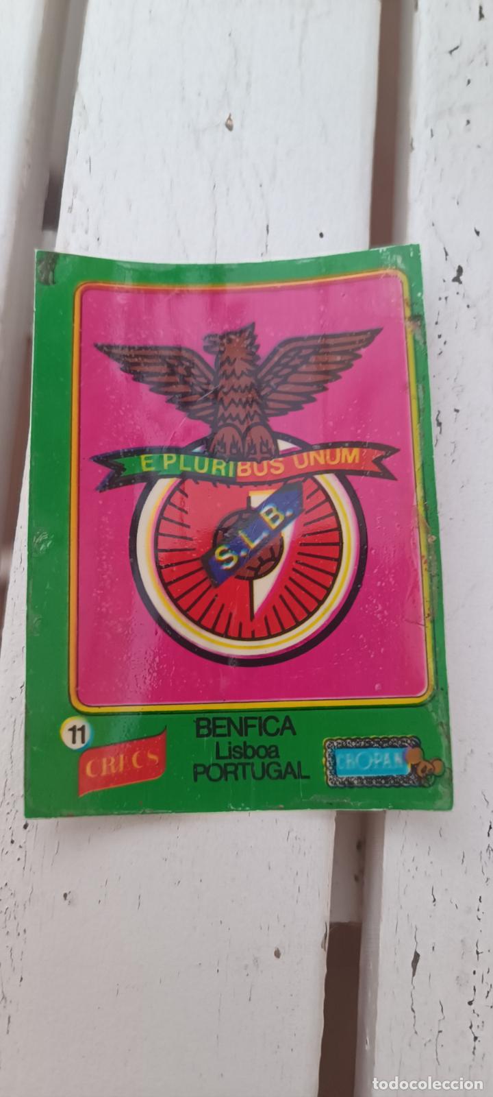 Cromos de F&uacute;tbol: CROMO CROPAN ESCUDOS FUTBOL CROPAN CRECS - N&ordm; 11 BENFICA PORTUGAL