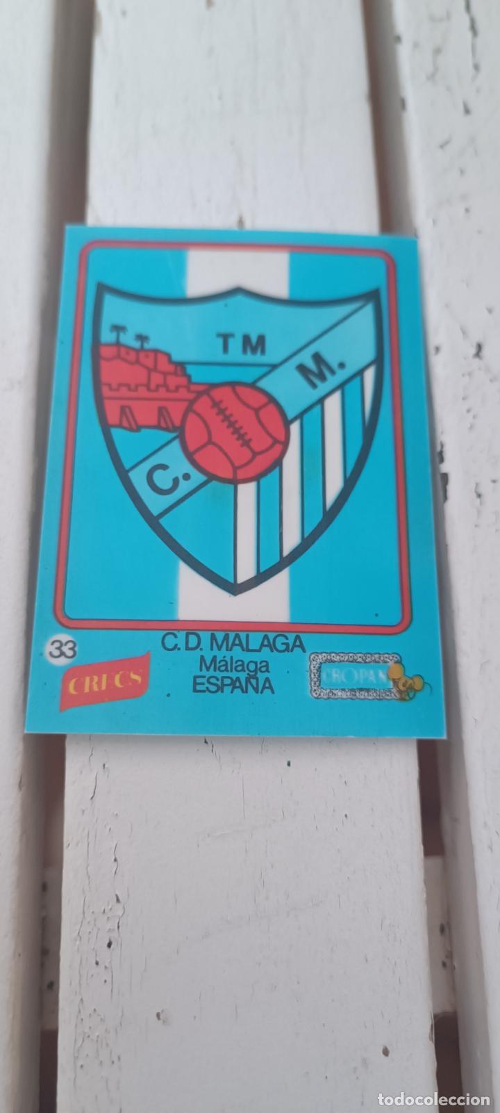 Cromos de F&uacute;tbol: CROMO CROPAN ESCUDOS FUTBOL CROPAN CRECS - N&ordm; 33 MALAGA ESPA&Ntilde;A