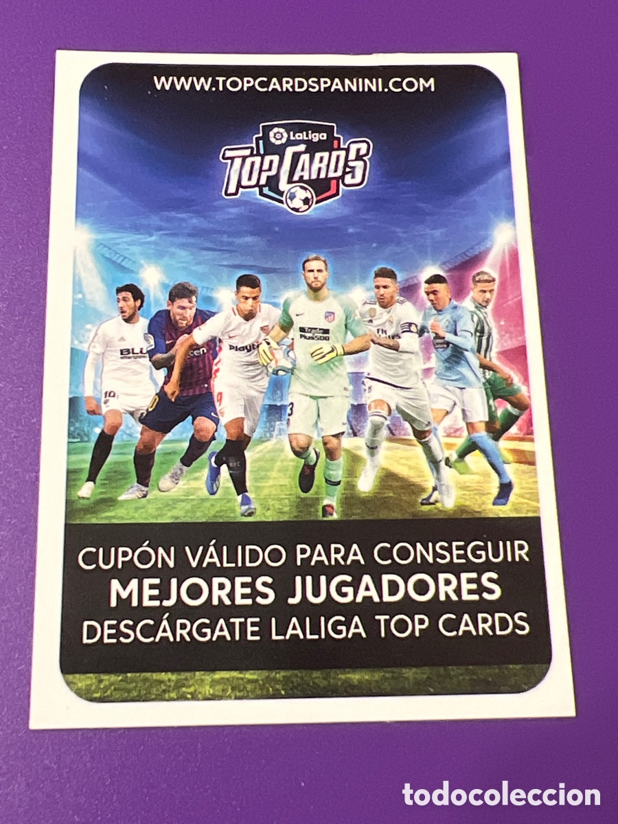 Fu&szlig;ball-Sticker: C5819. CUPON PARA CONSEGUIR MEJORES JUGADORES LIGA 2019 2020 ESTE 19 20 PANINI SIN USAR TOP CARDS