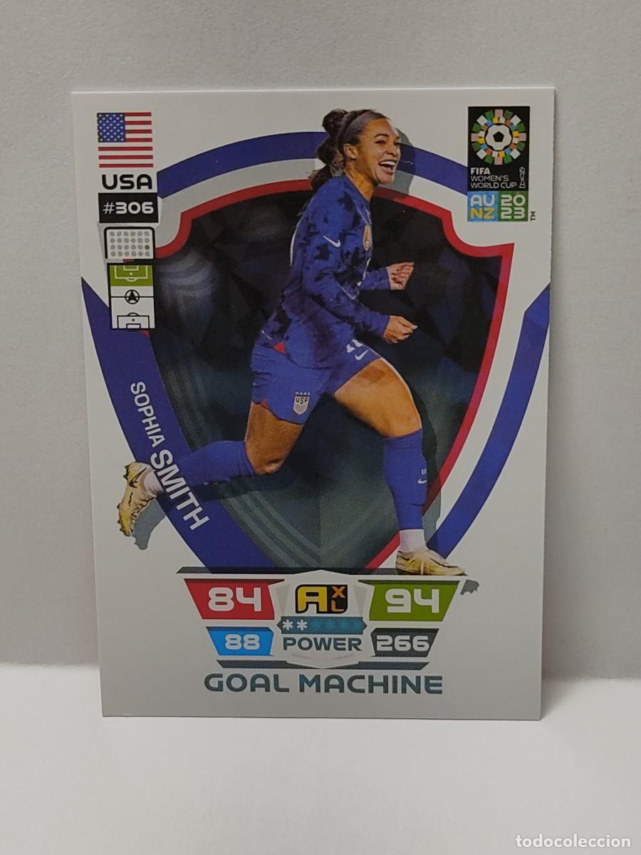 Figurine di Calcio: Cromo ADRENALYN FIFA WOMEN'S WORLD CUP 2023 - GOAL MACHINE - SOPHIA SMITH 306 - USA