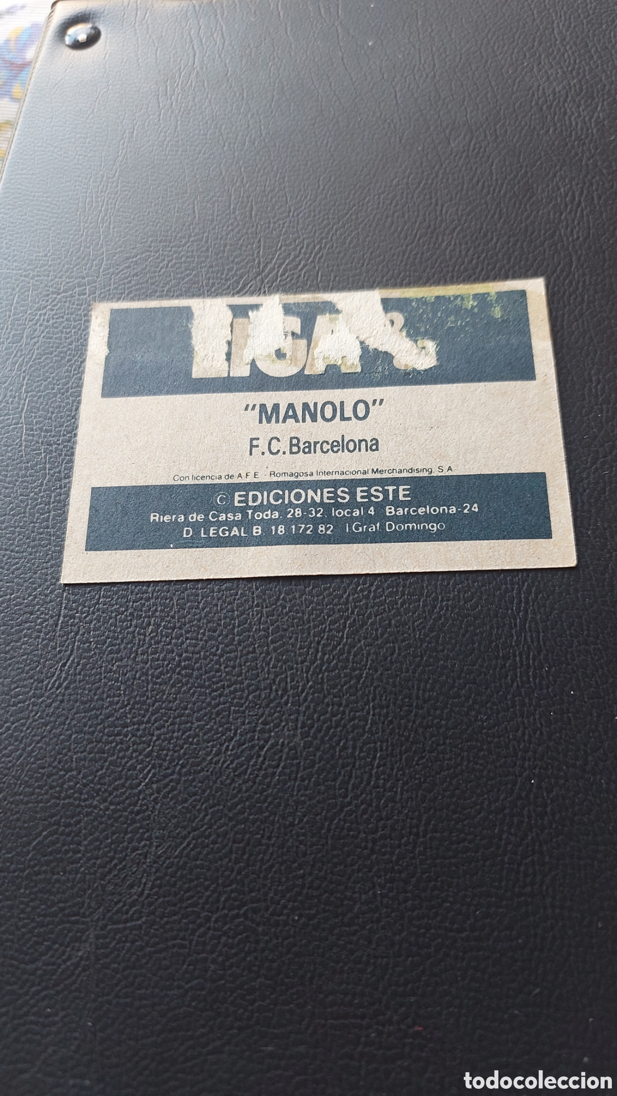 Cromos de f&uacute;tbol: Manolo barcelona este cromo 82/83 - Foto 2