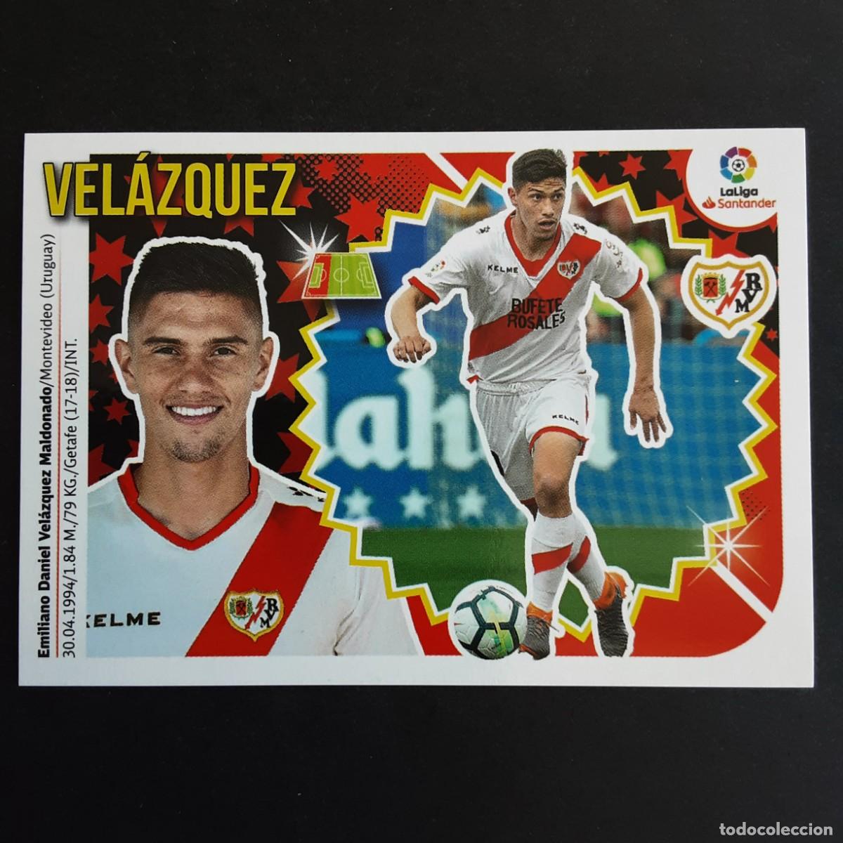 Cromos de f&uacute;tbol: CROMO LIGA 2018 2019 18 19 COLECCIONES ESTE PANINI N&ordm;6 VELAZQUEZ-RAYO VALLECANO NUNCA PEGADO