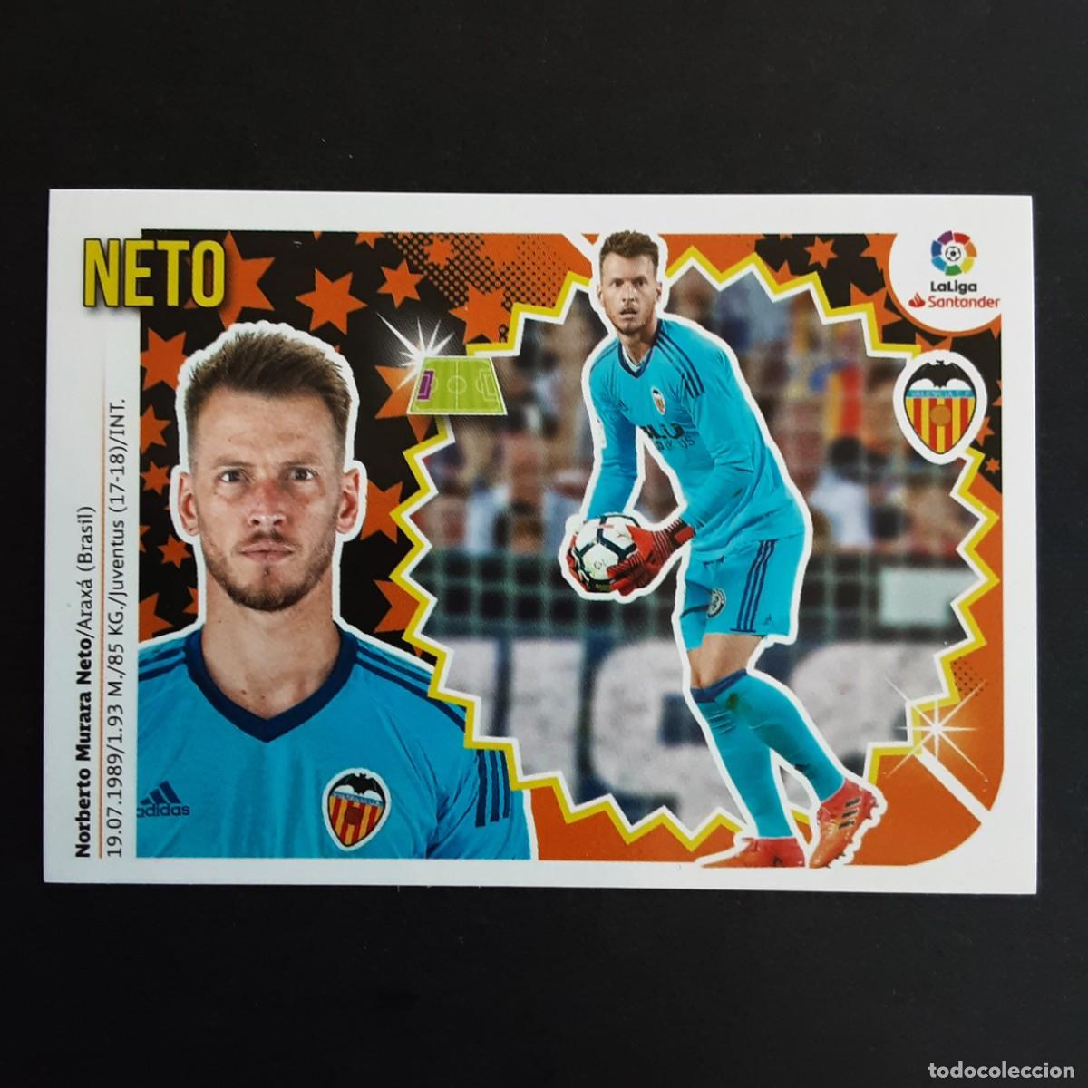 Cromos de F&uacute;tbol: CROMO LIGA 2018 2019 18 19 COLECCIONES ESTE PANINI N&ordm;1 NETO-VALENCIA NUNCA PEGADO