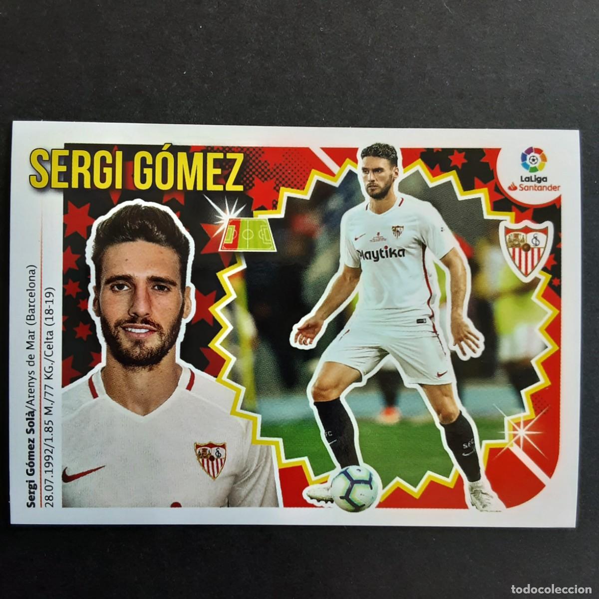 Cromos de f&uacute;tbol: CROMO LIGA 2018 2019 COLECCIONES ESTE PANINI FICHAJE N&ordm;33 SERGI GOMEZ-SEVILLA NUNCA PEGADO