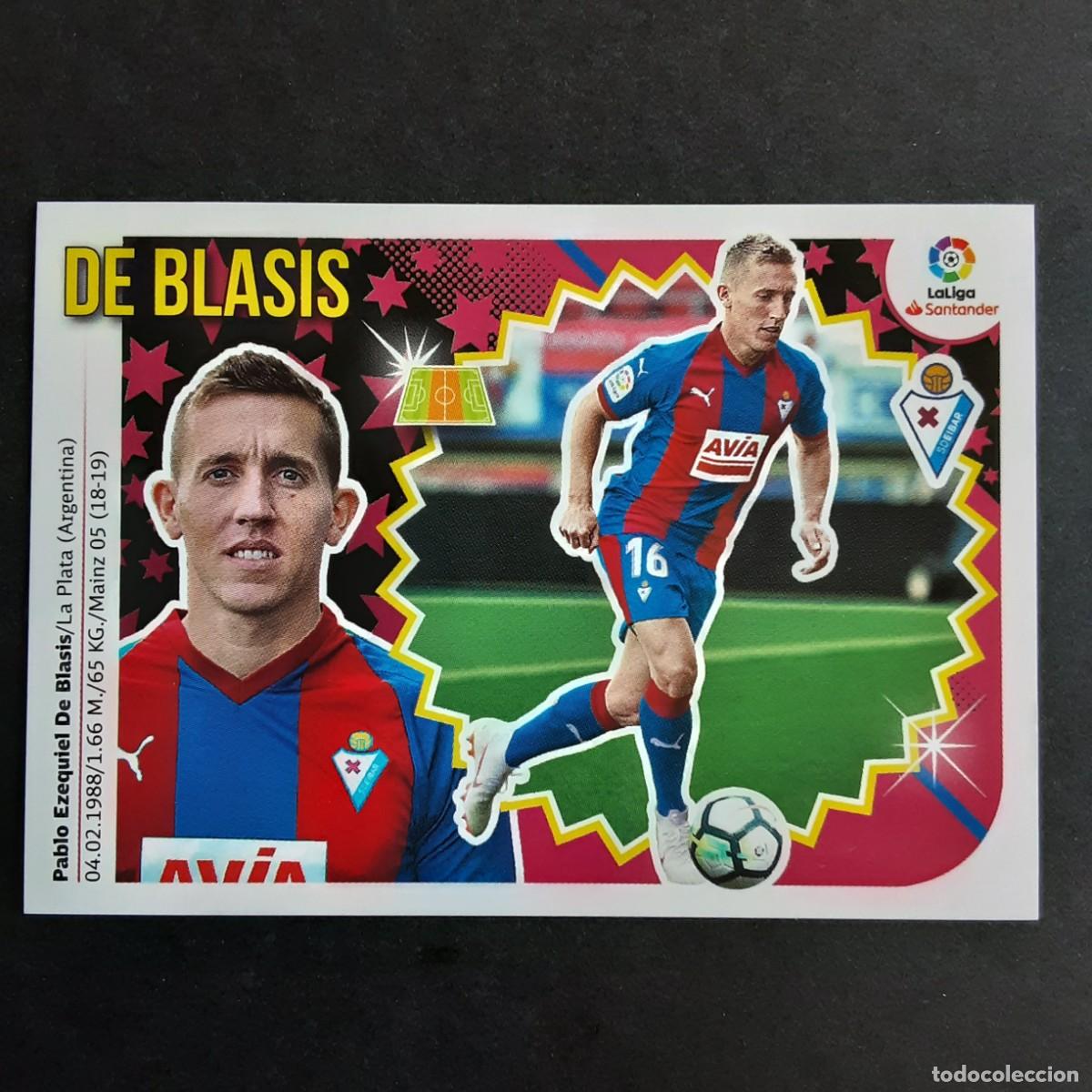Football Stickers: CROMO LIGA 2018 2019 COLECCIONES ESTE PANINI FICHAJE N&ordm;54 DE BLASIS-EIBAR NUNCA PEGADO