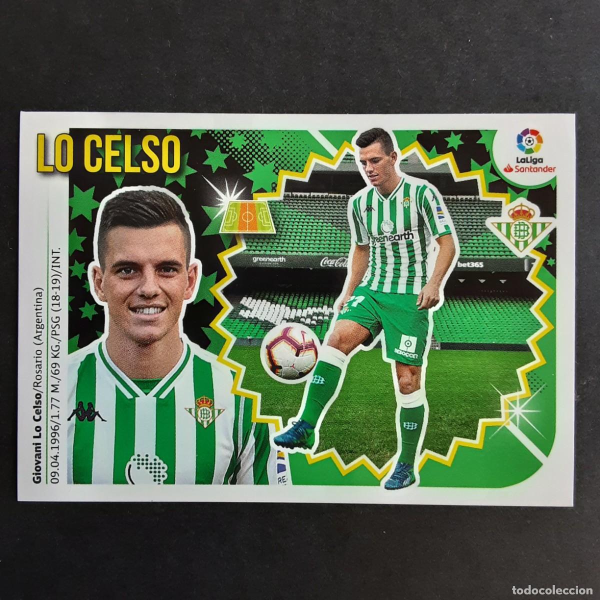 Cromos de f&uacute;tbol: CROMO LIGA 2018 2019 COLECCIONES ESTE PANINI FICHAJE N&ordm;64 LO CELSO-BETIS NUNCA PEGADO